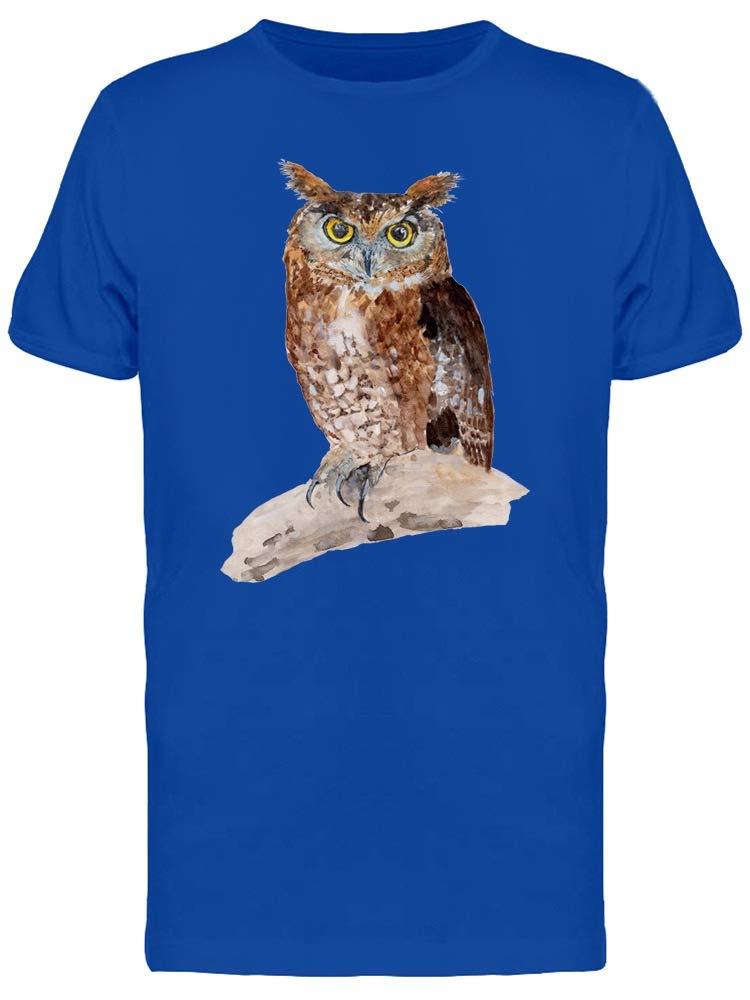 Owl on Branch Painting T-Shirt for Men - Stylish Casual Graphic Tee for Everyday Wear & Gifts