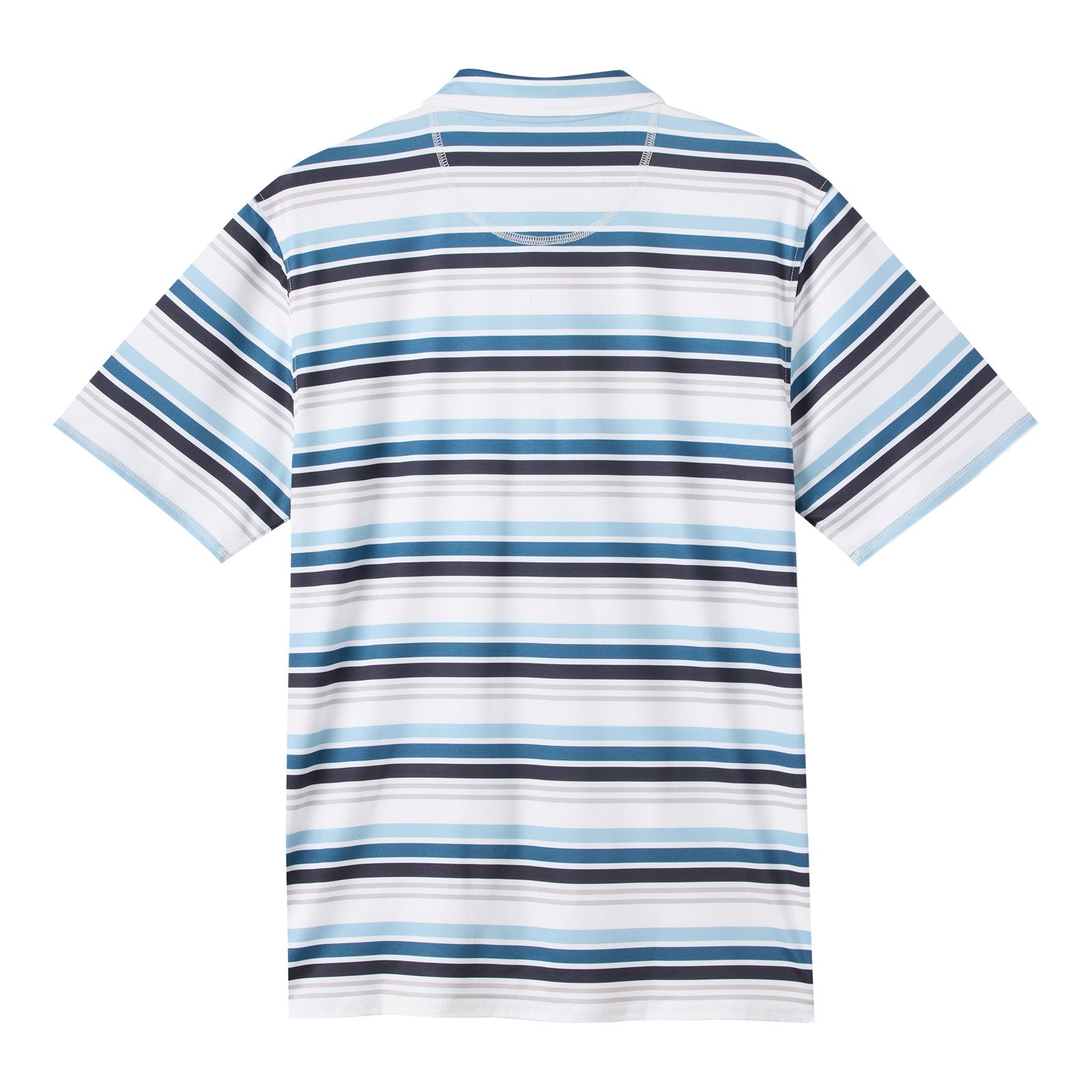 Roan Stripe Performance Polo Shirt for Men - Breathable Moisture-Wicking Golf & Casual Wear - Perfect for Work, Travel & Outdoor Activities