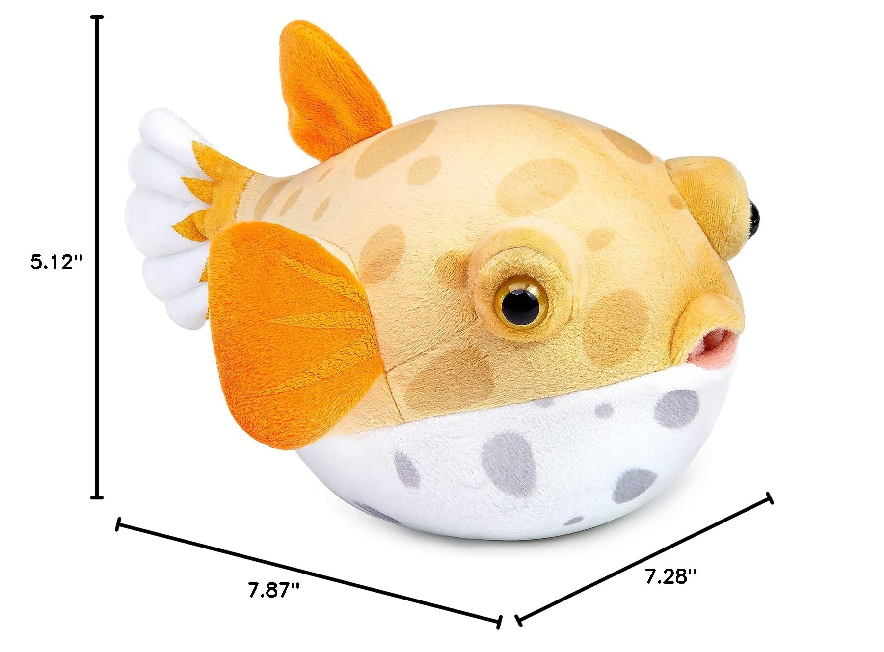 Cute Pufferfish Plush Toy - 7 Inch Yellow Fish Stuffed Animal, Soft & Huggable Gift for Kids & Collectors | Perfect for Birthday Presents, Nursery Decor & Stress Relief