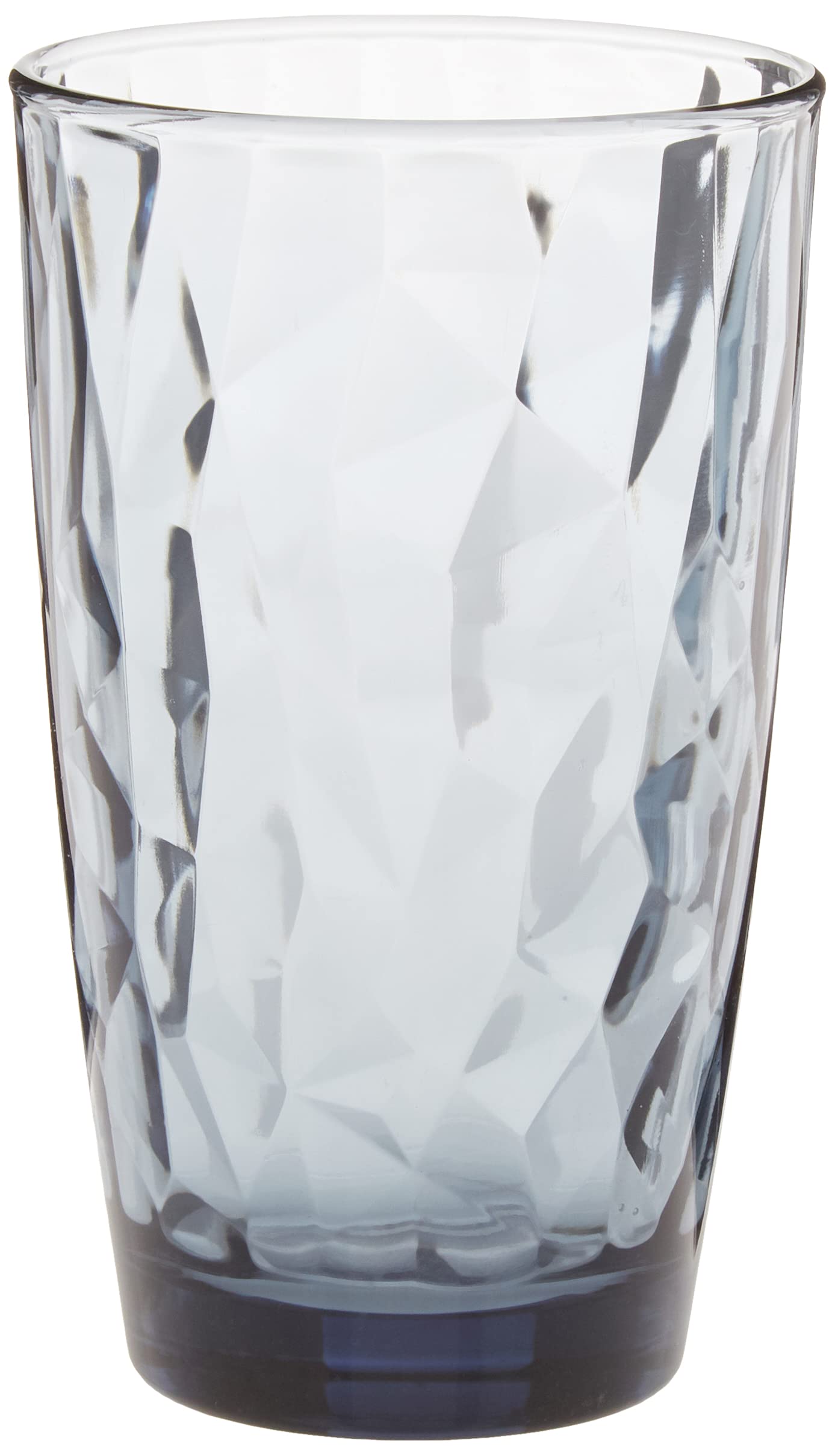Bormioli Rocco Diamond Cooler Glasses - 16 oz Set of 6 - Premium Ocean Blue Cocktail Glasses for Iced Tea, Lemonade & Summer Drinks - Elegant Barware for Home Entertaining & Parties