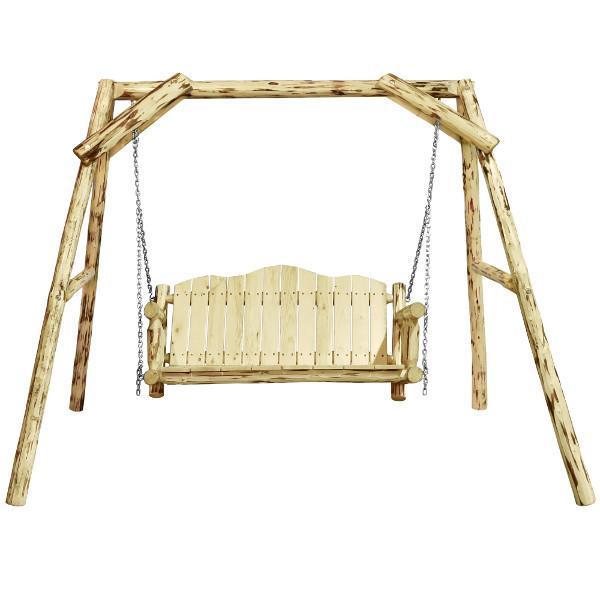 Montana Outdoor A-Frame Lawn Swing - Heavy Duty Steel Garden Swing for Patio, Backyard, and Porch - Perfect for Relaxing and Enjoying Nature