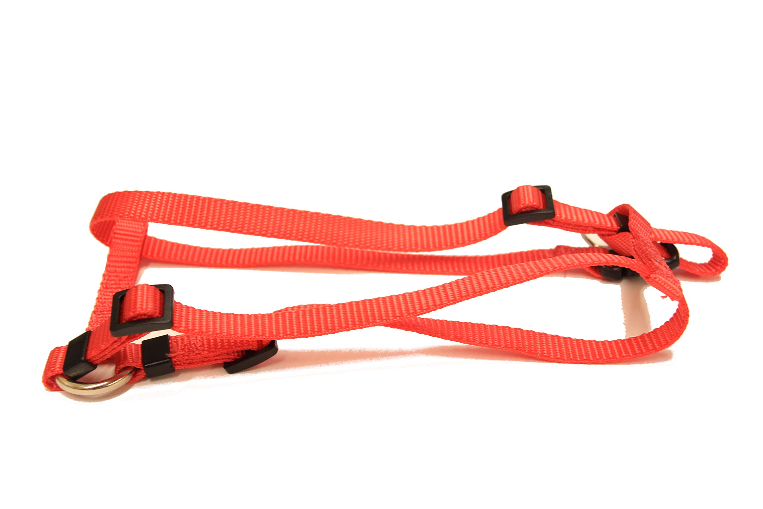 Premium Adjustable Dog Harness for Small & Medium Dogs - 3/8 Inch Thick Padded Vest - Red Reflective Stitching - Perfect for Walking, Training & Outdoor Adventures
