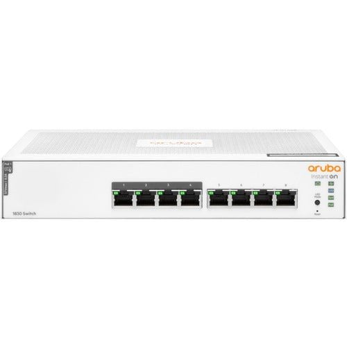 Aruba Instant On 1830 8G 4p Class4 PoE 65W Switch - 8 Port Gigabit Ethernet Managed Network Switch with 65W PoE Budget, Layer 2 Support, 10/100/1000Base-T, Rack/Wall/Table Mountable - Ideal for Small Business & Office Networking