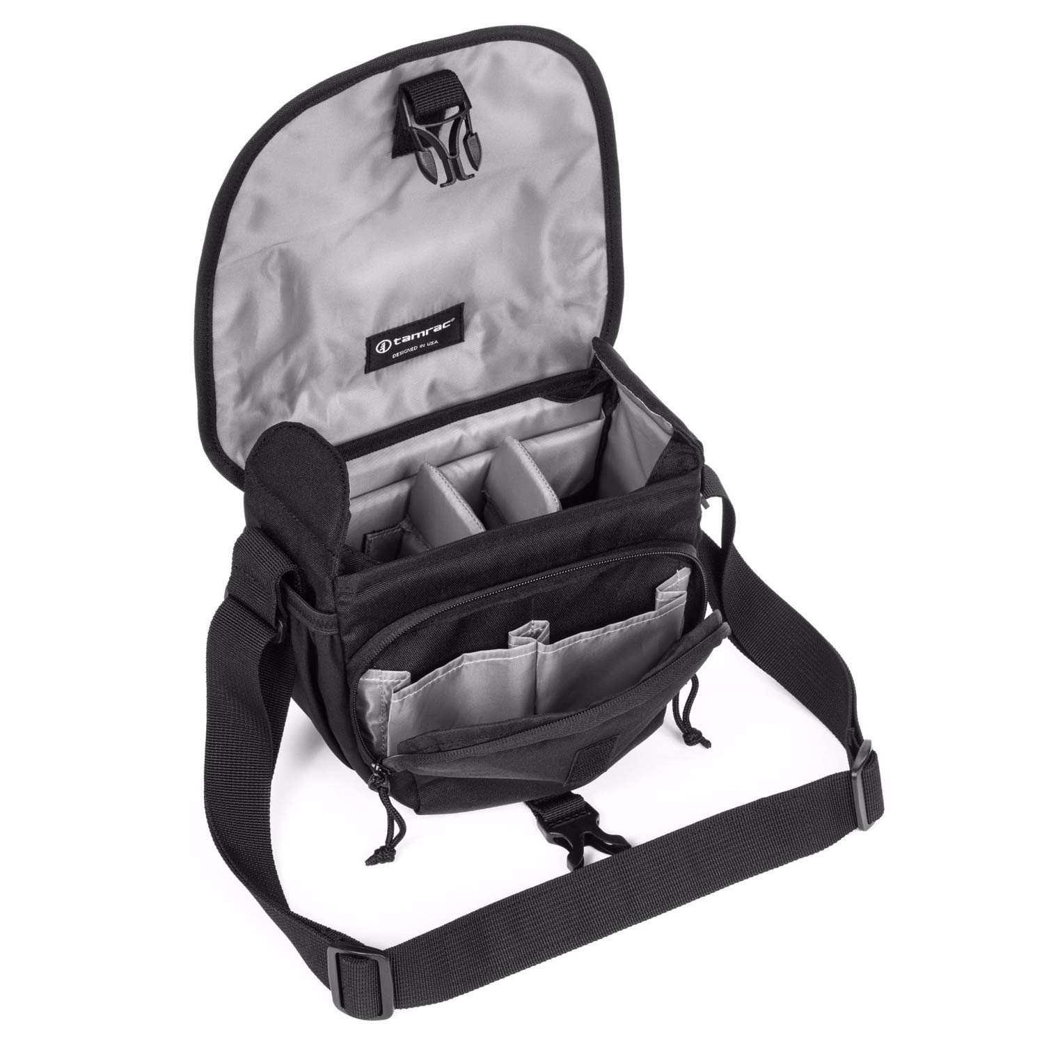 Tamrac Rally 2 v2.0 DSLR Camera Bag - Waterproof Shoulder Bag for Compact Mirrorless Cameras & Photography Accessories with Tablet Sleeve - Perfect for Travel, Street Photography & Outdoor Shoots - Black