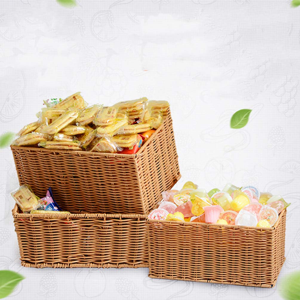 Natural Seagrass Woven Storage Basket - Eco-Friendly Hamper Organizer for Home, Bathroom & Laundry | Decorative Tray for Utensils, Toys & Clutter | Bamboo Rattan Style Bin for Bedroom, Kitchen & Office Organization