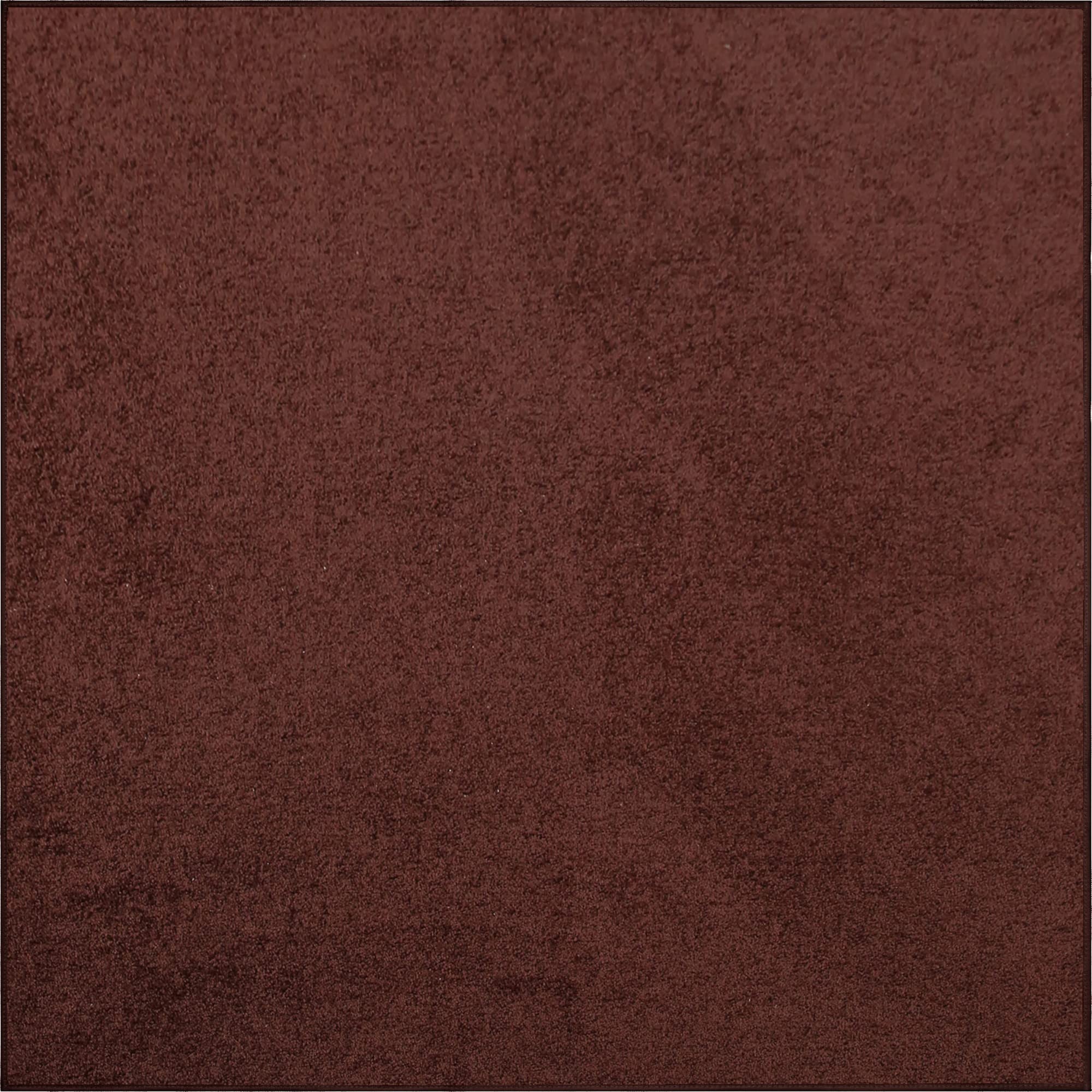 Chocolate Brown Oversized 5' x 5' Solid Color Area Rug - Perfect for Living Room, Bedroom & Home Decor