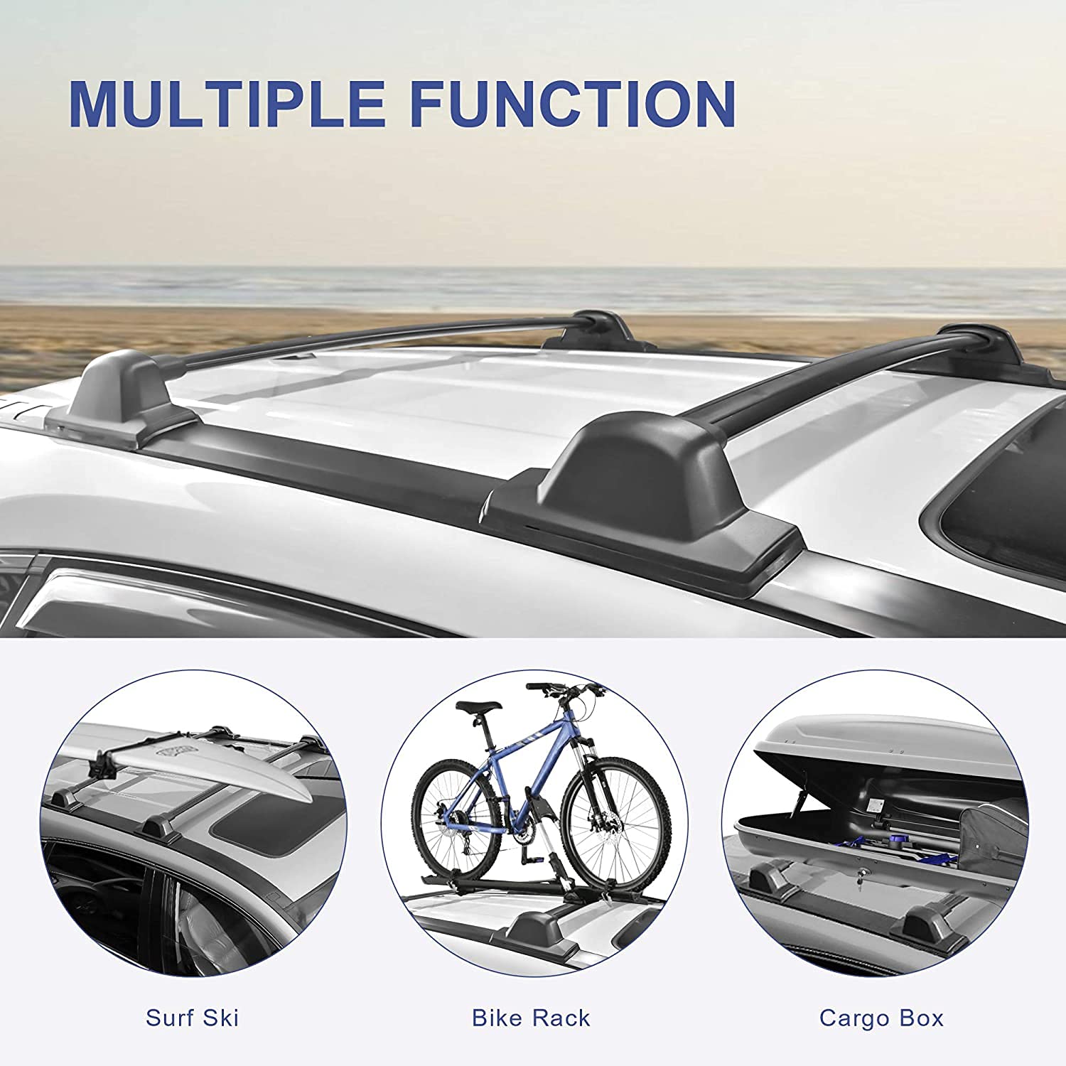 MOSTPLUS Universal Roof Rack Cross Bars - Compatible with Honda CRV 2007-2011 Models | Heavy Duty Cargo Carrier for Kayak, Canoe, Luggage & Outdoor Gear | Perfect for Camping, Road Trips & Adventure Travel
