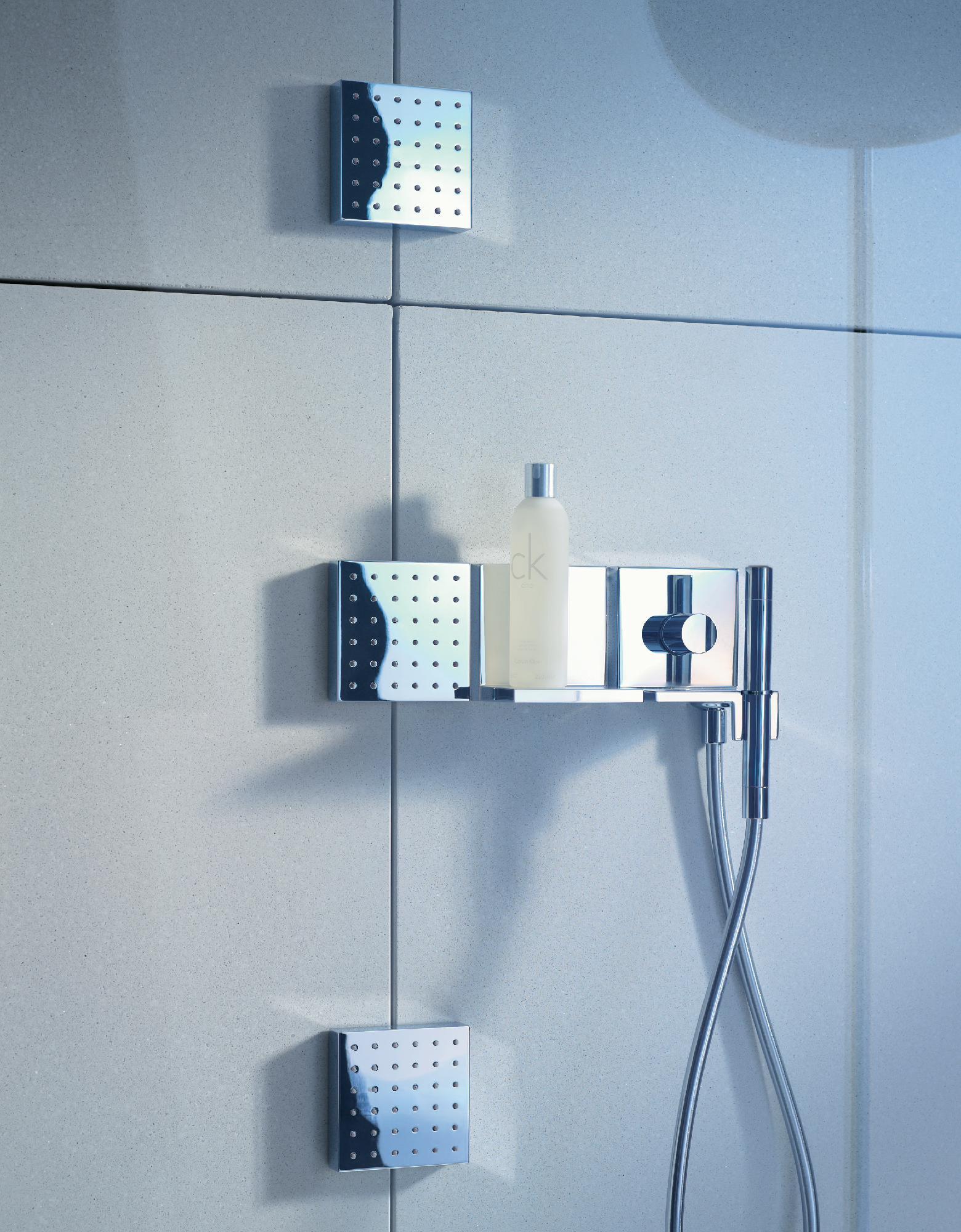 AXOR Chrome 28491001 5-Square Body Spray - Premium Bathroom Fixture for Modern & Luxury Home Decor