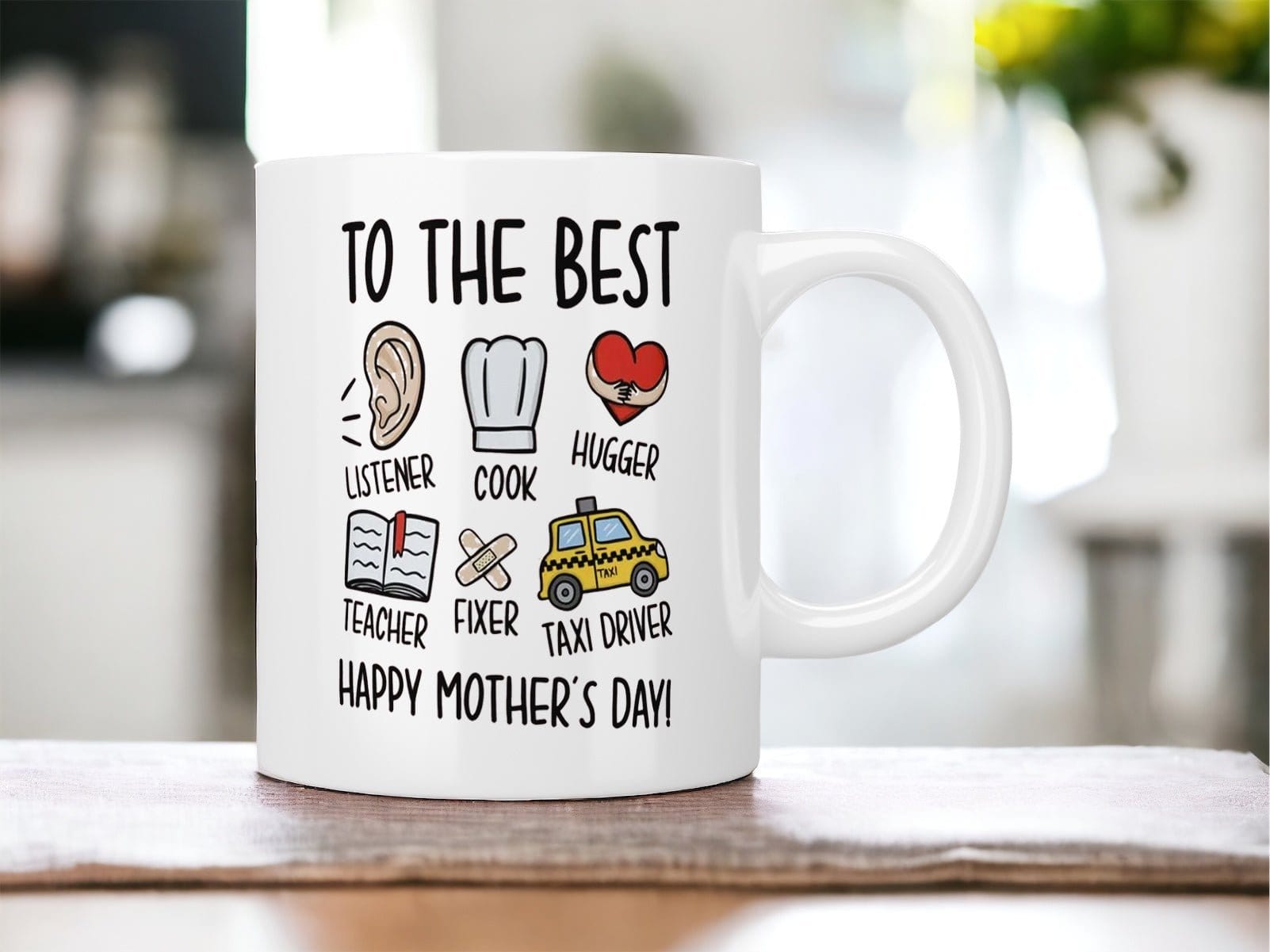 Best Happy Mother's Day Coffee Mug - Heartwarming Gift for Mom, Grandma, Wife - Perfect for Tea, Coffee, Hot Chocolate - Ideal for Mother's Day, Birthday, Anniversary Celebrations