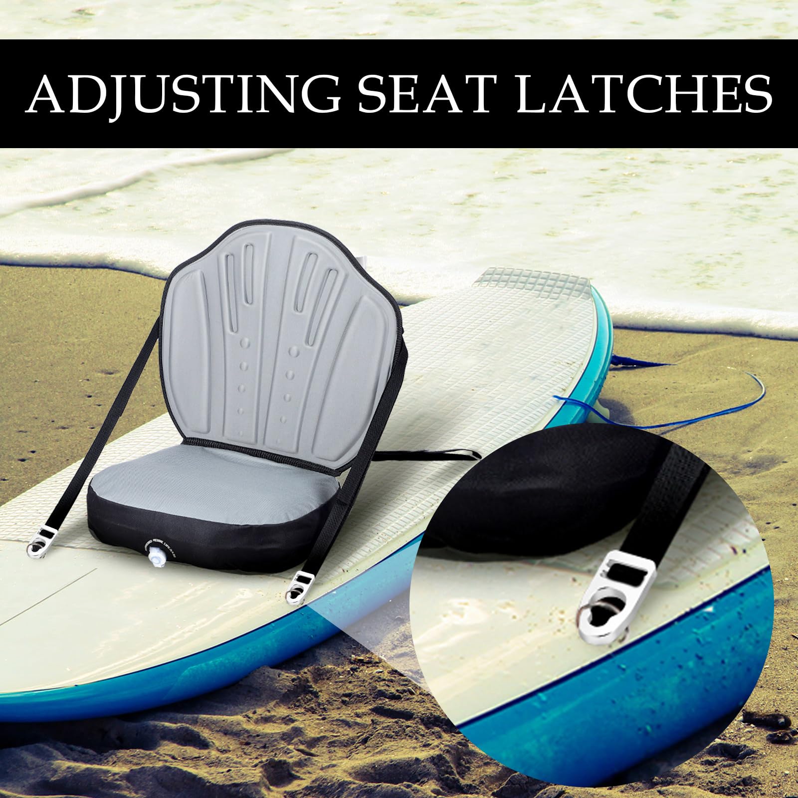 **Zonon 4-Pack Aluminum Kayak Seat Clips & Hooks – Heavy-Duty Replacement Kit for Kayak Seat Repair, Locking Buckle Clips – Perfect for Kayaking, Canoeing, and Outdoor Water Sports**