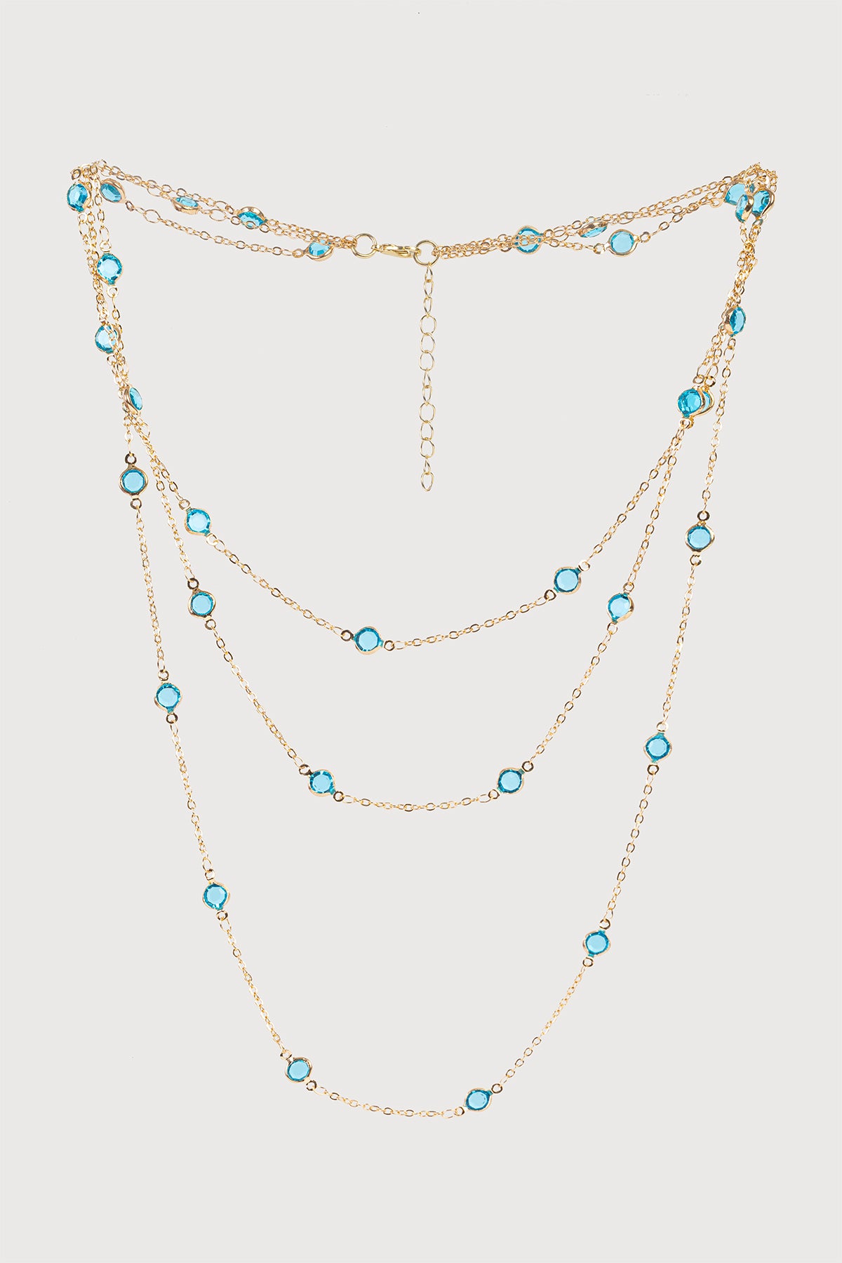 3 Layer Glass Pendant Necklace for Women - Elegant Layered Jewelry for Daily Wear & Special Occasions