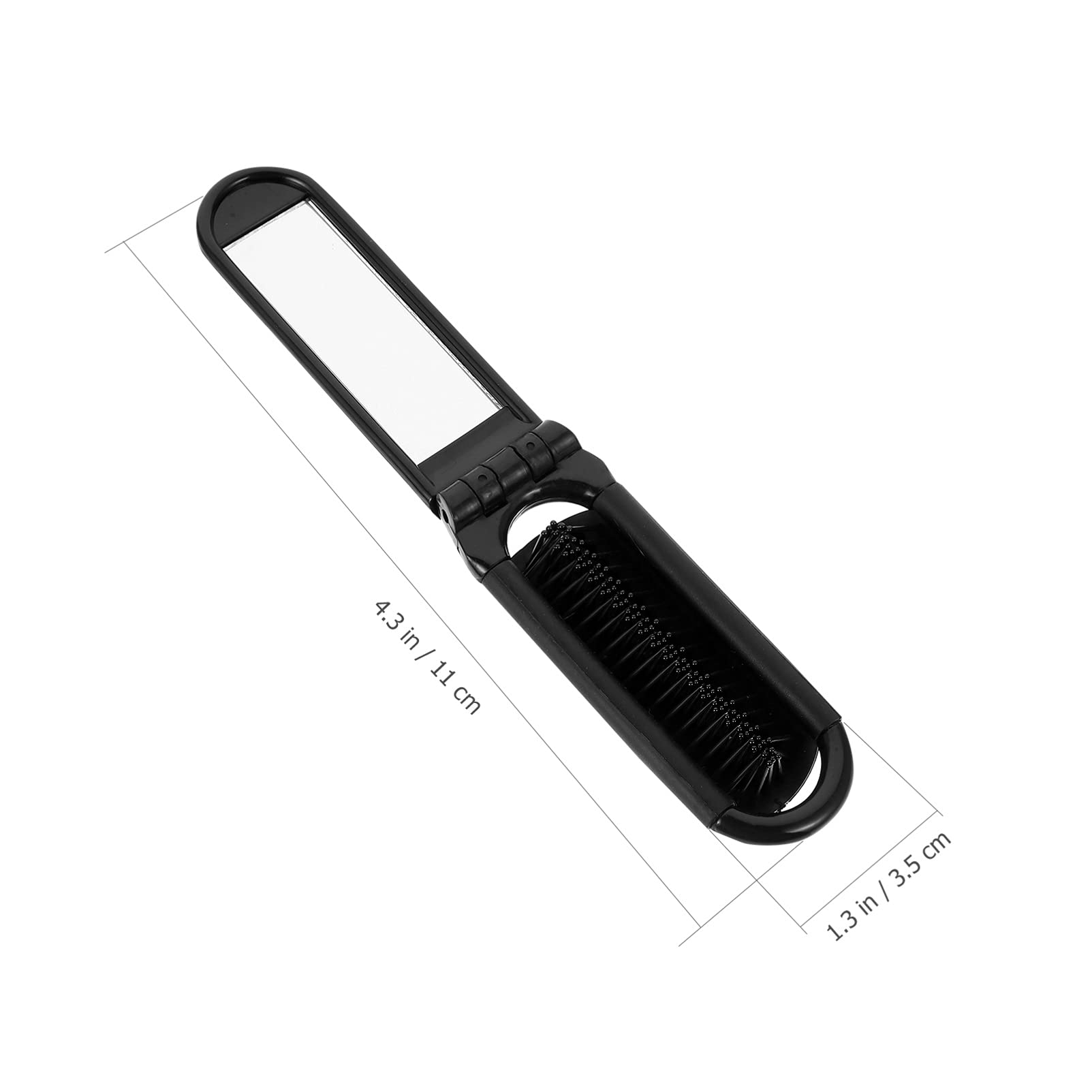 EXCEART 5pcs Foldable Comb with Mirror - Travel Hair Brush for Women & Beard Care - Compact for On-the-Go Styling