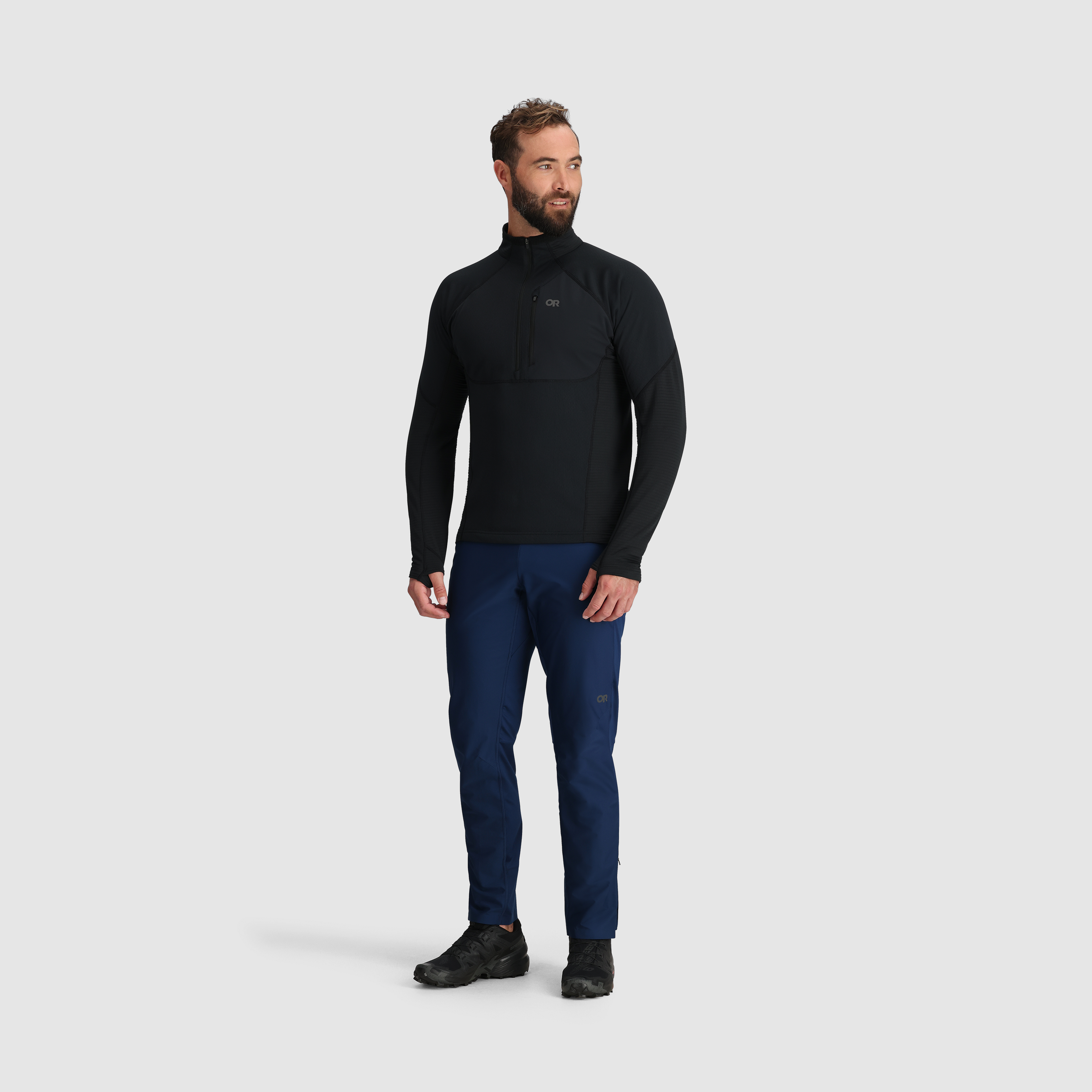 Men's Deviator Fleece Half Zip Pullover - Lightweight Thermal Quarter Zip Jacket for Hiking, Running & Outdoor Activities