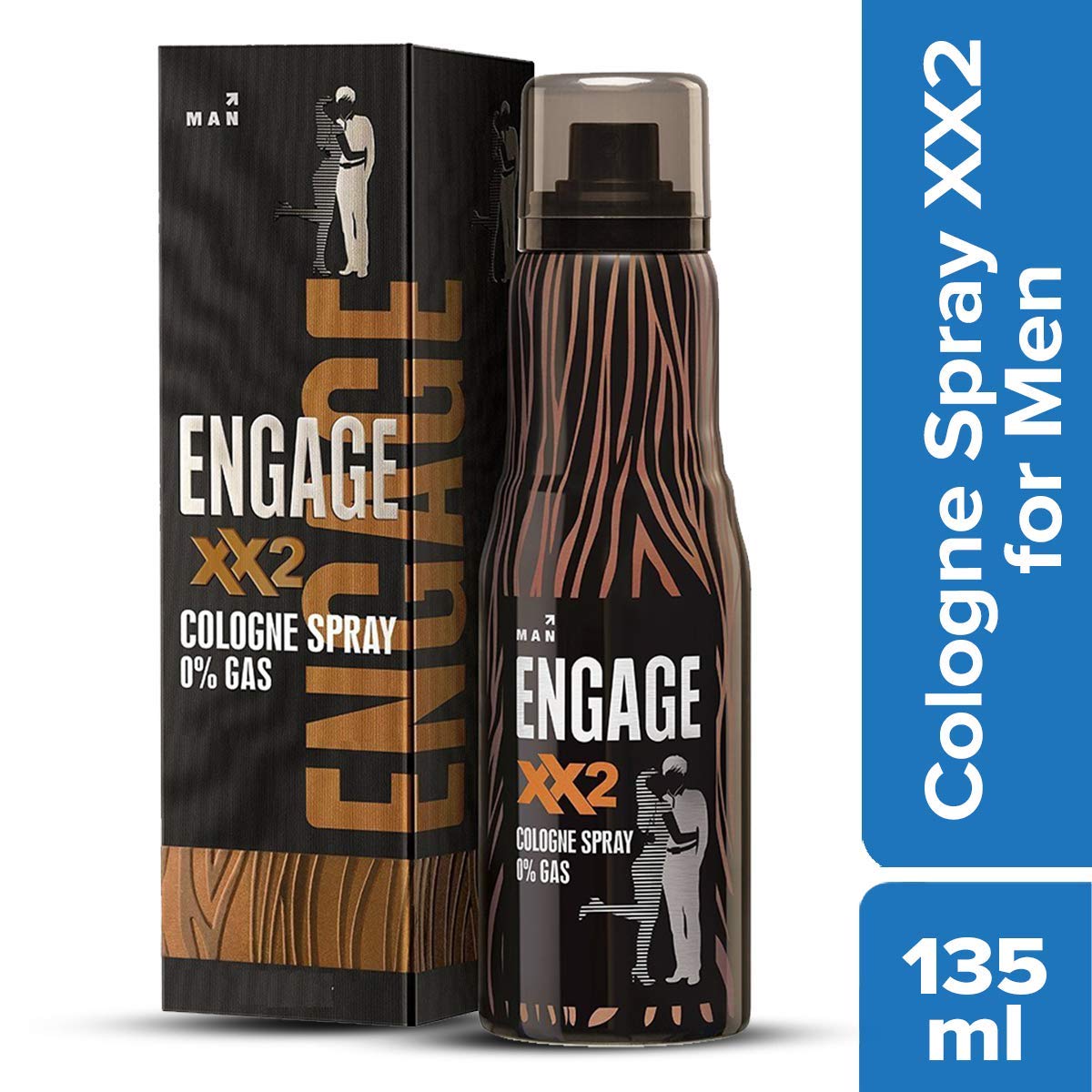 Engage XX2 Cologne for Men - Spicy Citrus Fragrance, Skin-Friendly, No Gas Perfume, 135ml | Long-Lasting Scent for Work, Date Night & Special Occasions