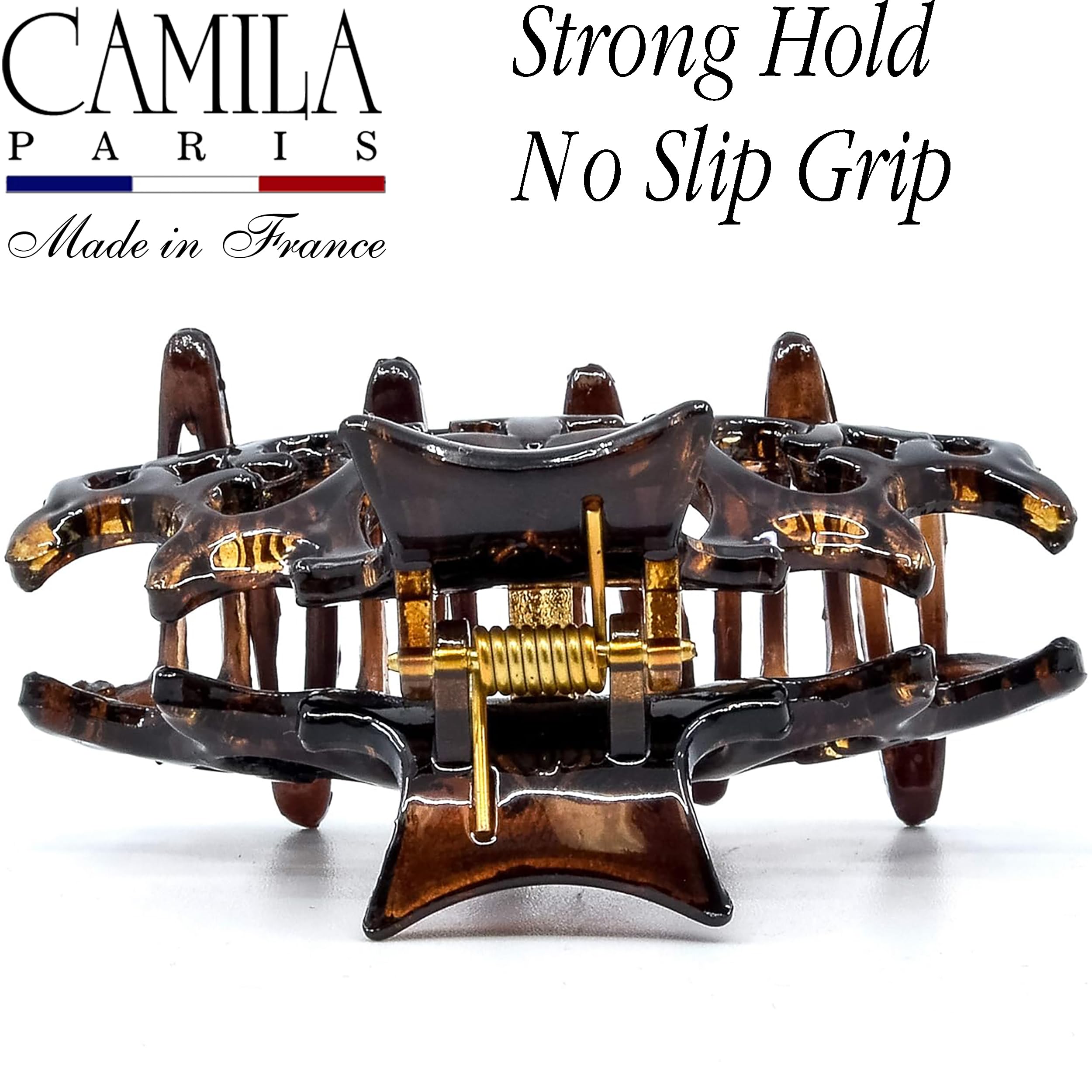 Camila Paris NV106 French Hair Claw Clip for Women & Girls | Strong Hold No-Slip Grip | Fashion Hair Accessories | Durable & Stylish | Made in France | Perfect for Work, Parties & Everyday Use