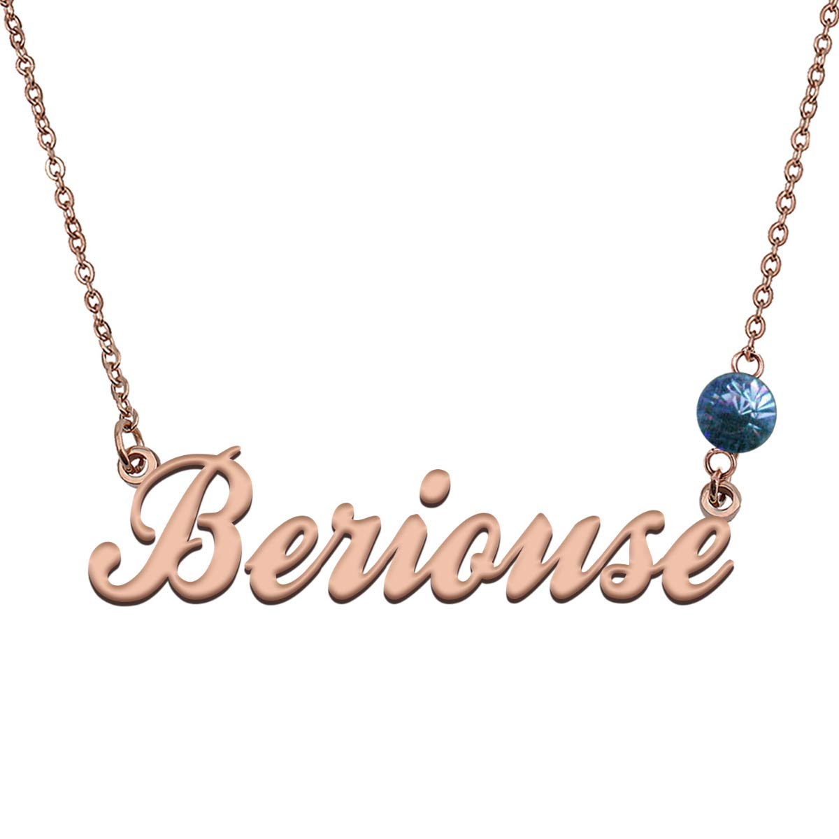 Custom Name Necklace with Birthstone - Personalized Jewelry for Women | Engraved Nameplate Pendant Gift for Mom, Daughter, Wife | Birthday, Anniversary, Valentine's Day Present