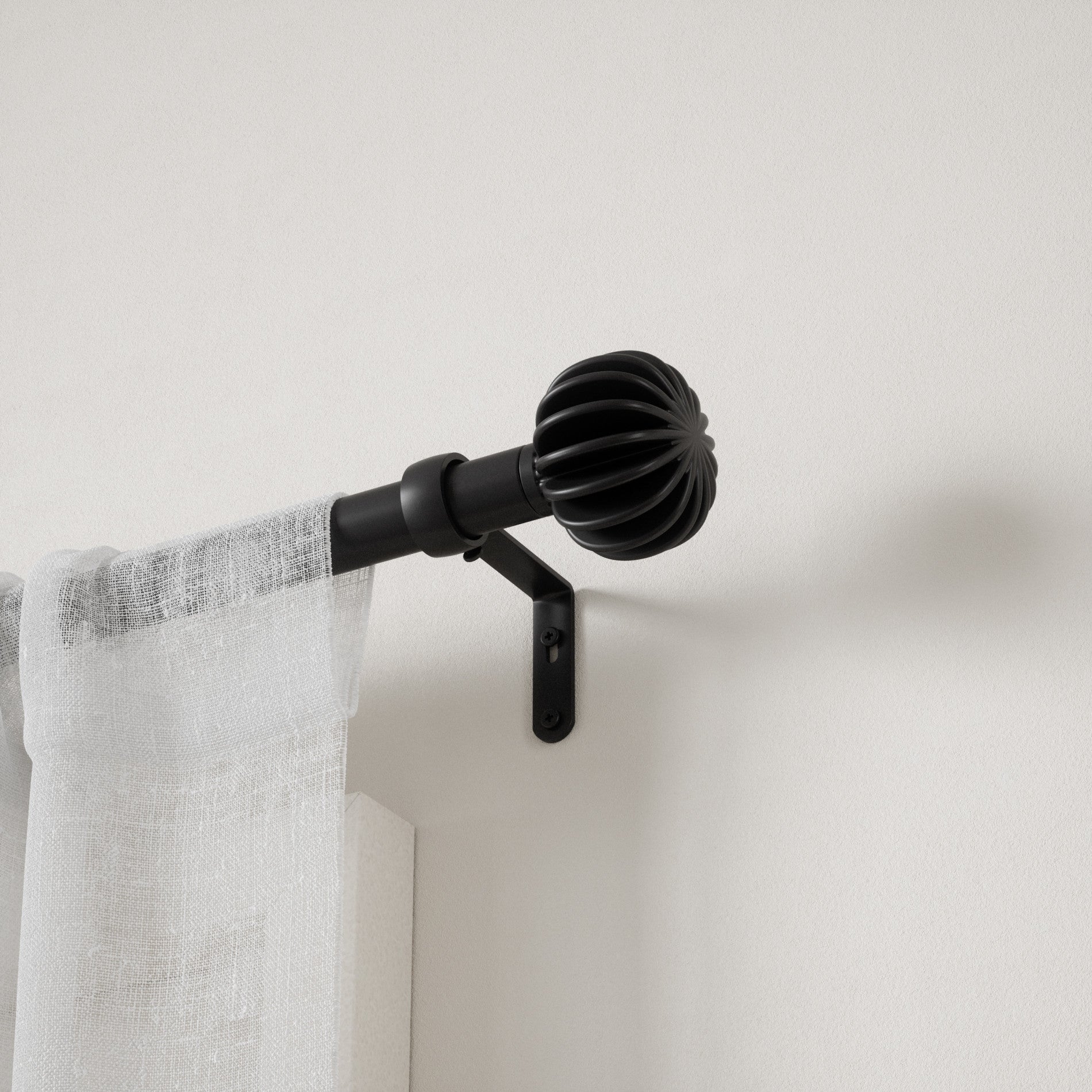 Finn Decorative Curtain Rod - Adjustable Tension Window Drapery Rod for Living Room, Bedroom, Blackout & Sheer Curtains - Perfect for Home Decor & Light Control
