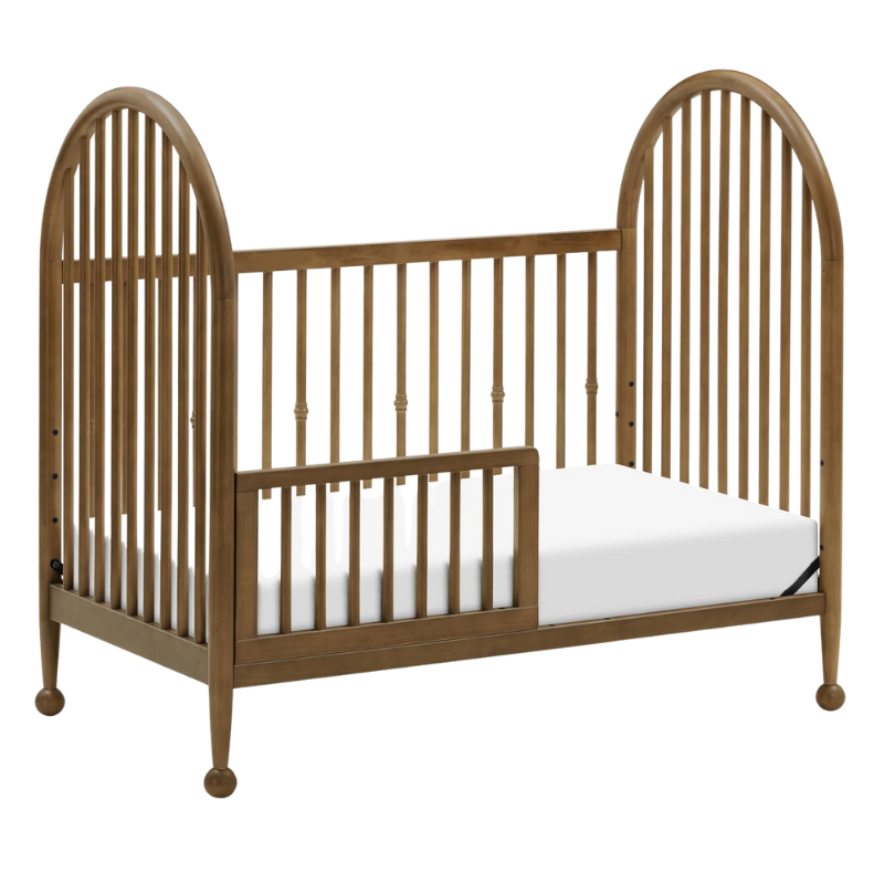 Alouette 3-in-1 Convertible Baby Crib with Spindle Design - Safe Nursery Bed for Newborn to Toddler - Perfect for Modern Nursery Rooms & Daycare Centers