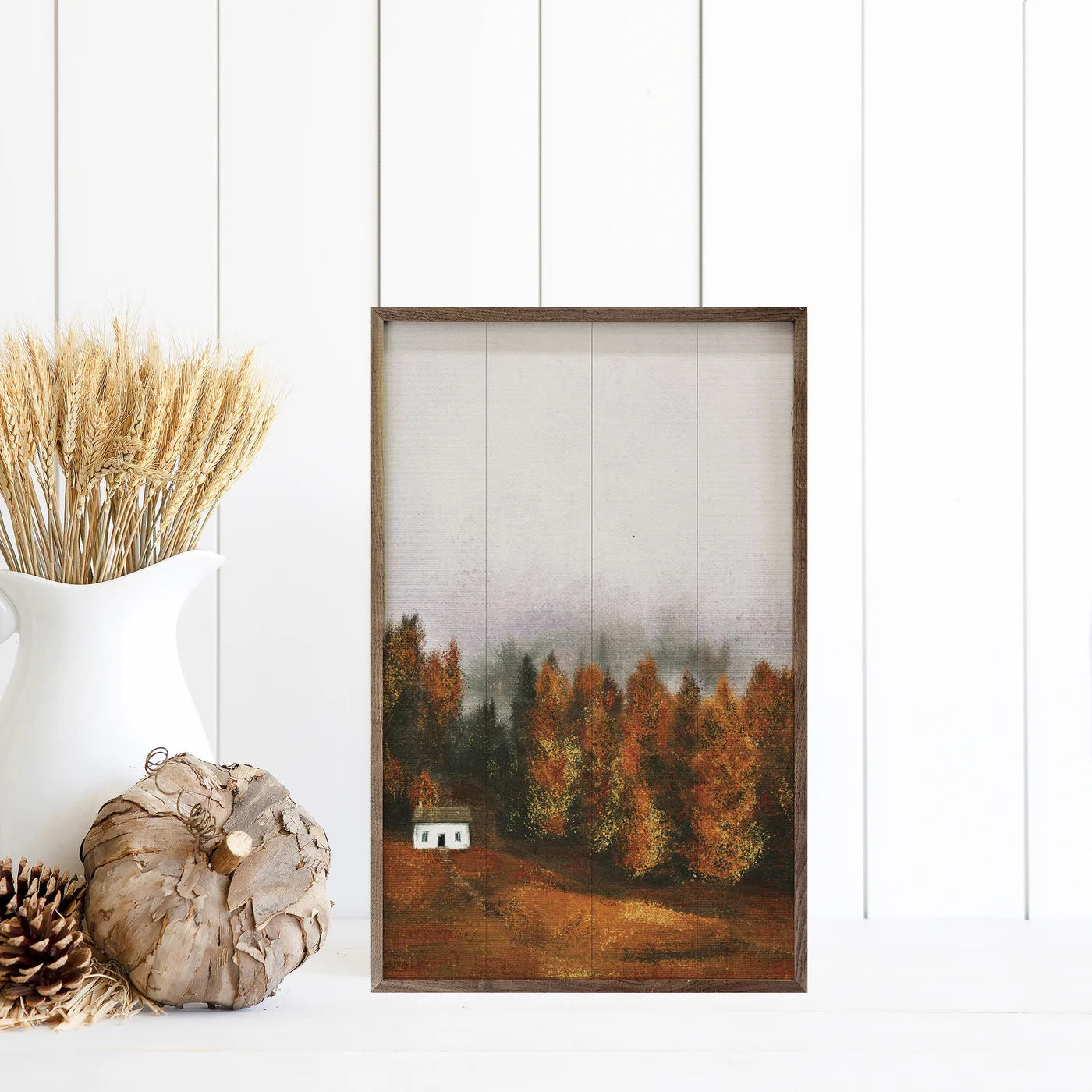 Stunning Hilltop Vista Wood Framed Print - Nature Landscape Wall Art Decor for Living Room, Bedroom & Office