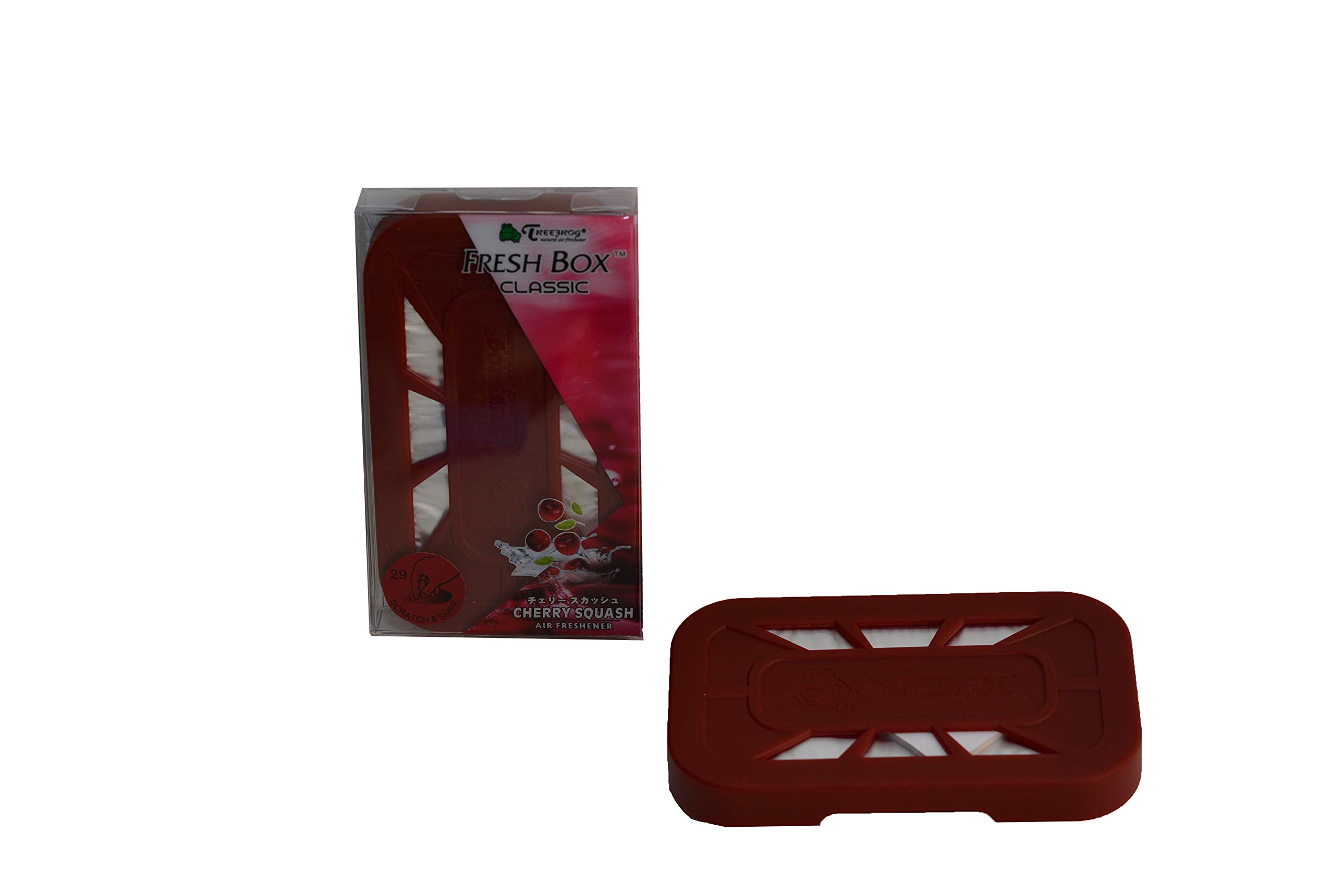 2-Pack Treefrog Fresh Box Classic Cherry Squash Scent Air Freshener Refills | Long-Lasting Car & Home Fragrance | Perfect for Vehicles, Offices & Bathrooms