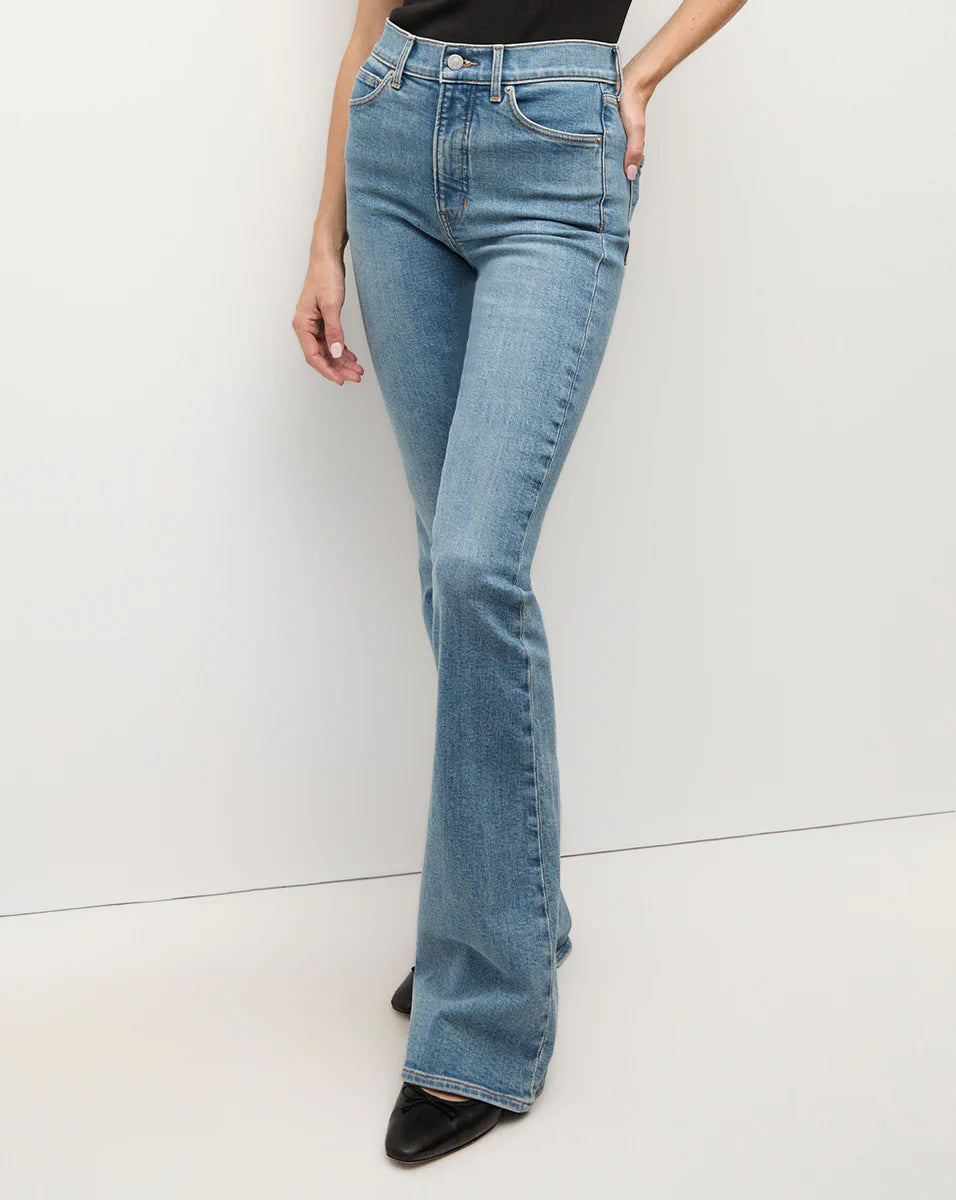 Beverly Skinny Flare Jeans for Women - High Waisted Stretch Denim Pants in Wanderer Dust | Perfect for Casual Outfits, Date Nights & Boho Style