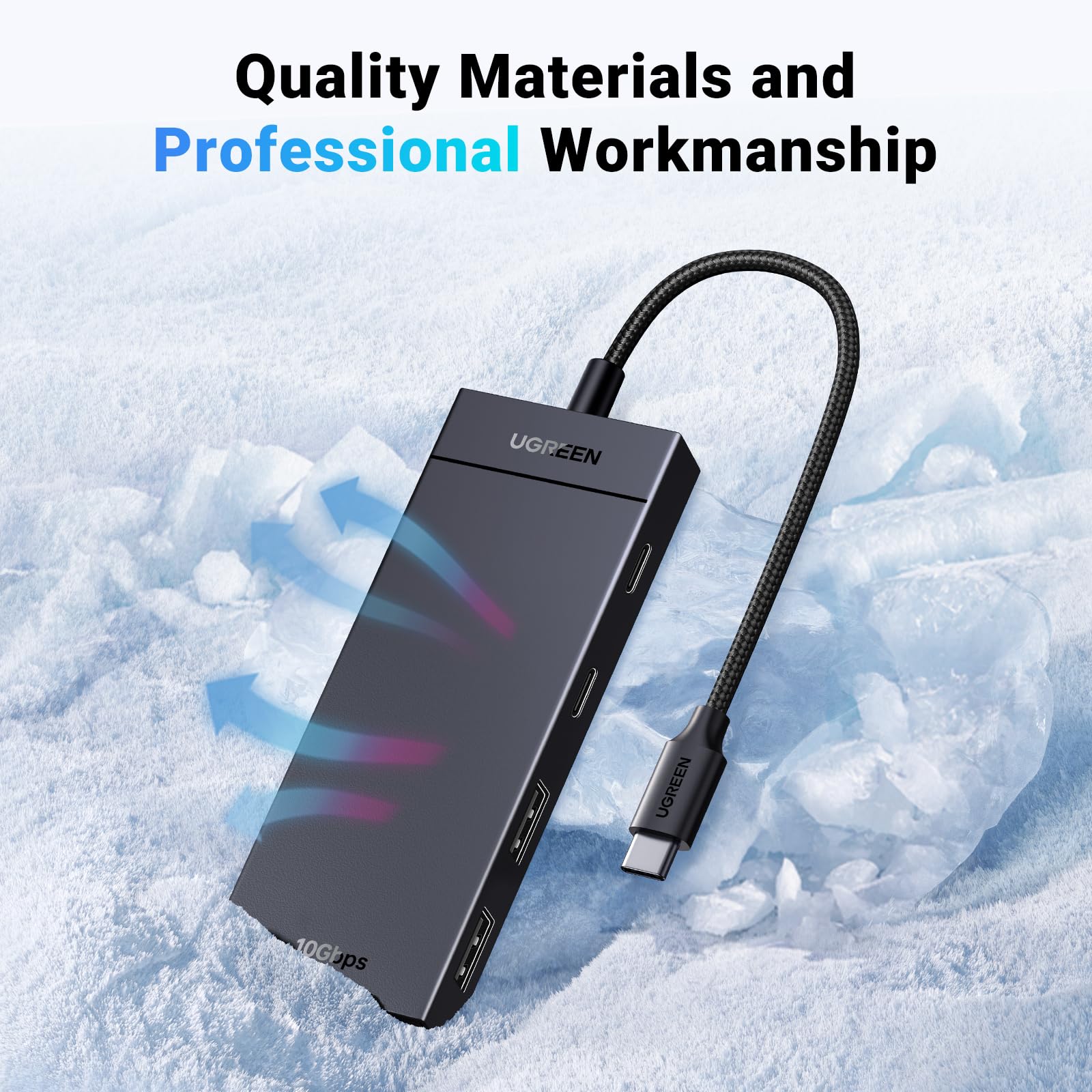 UGREEN 4-in-1 USB C Hub 10Gbps - 2 USB-C & 2 USB-A Ports for MacBook, iPad, Laptop
