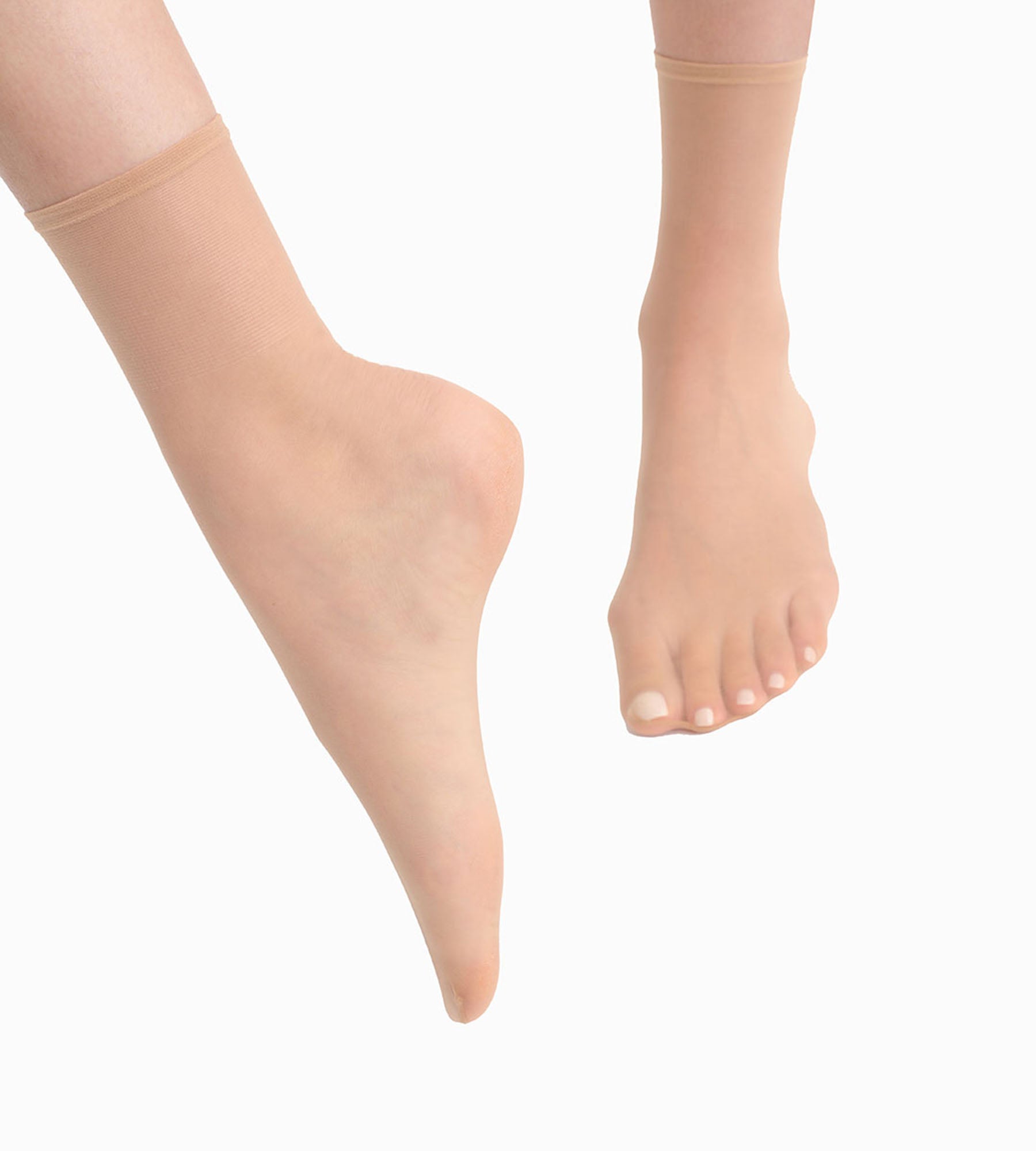 2 Pairs Women's Nude Sand Sheer Shimmer Socks - Soft & Comfortable for Everyday Wear, Work, or Special Occasions