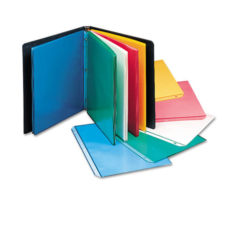 Heavyweight Colored Top-Loading Poly Sheet Protectors - Letter Size, Assorted Colors (50-Pack) - Ideal for School, Office & Document Organization