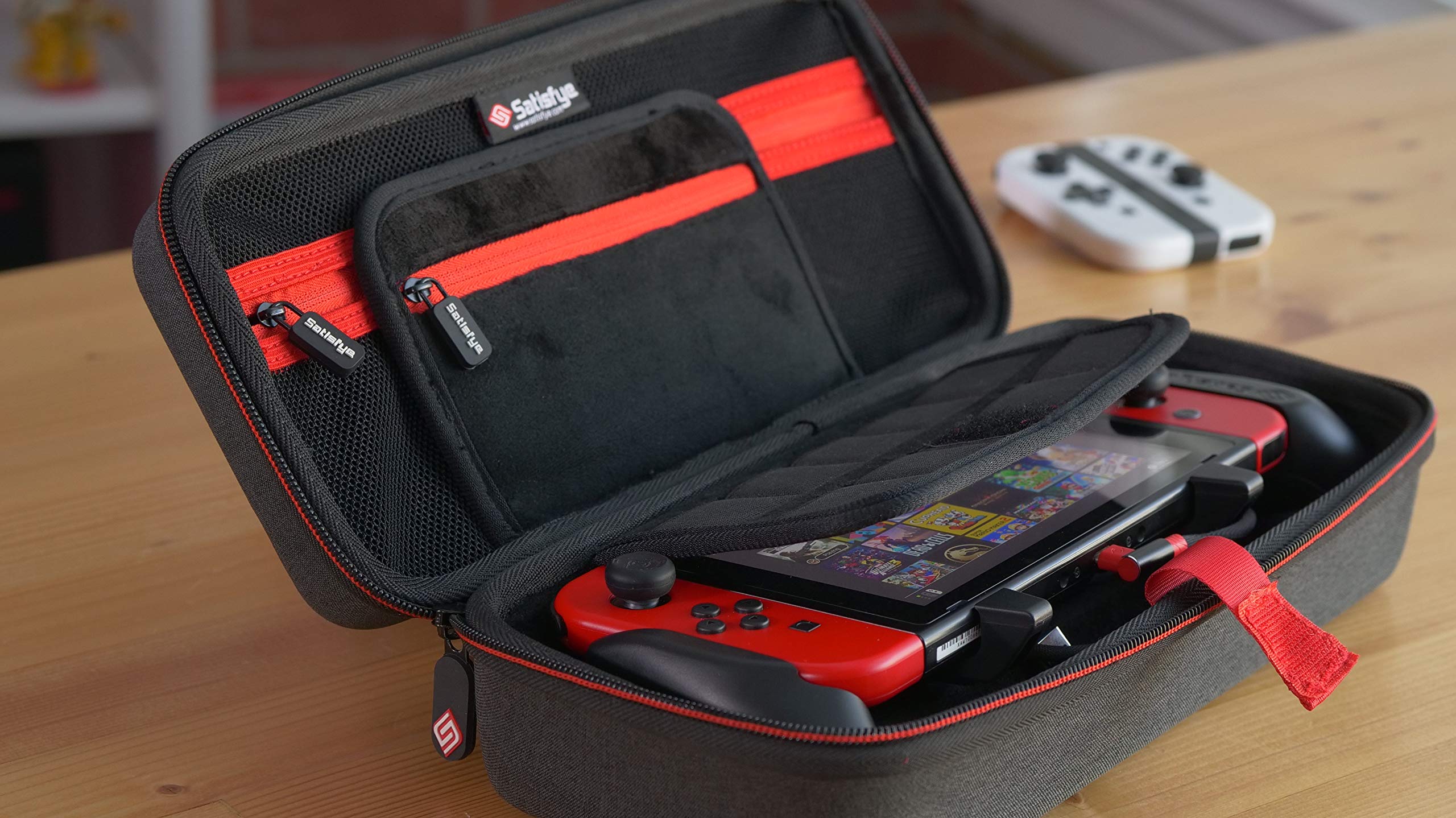 Satisfye ZenGrip Pro Gen 3 OLED Elite Bundle for Nintendo Switch - Premium Gaming Grip, Protective Case & USB C-C Cable - Includes Bonus 2 Thumbsticks & JoyCon Rail - Perfect for Travel, Home Gaming & Enhanced Comfort