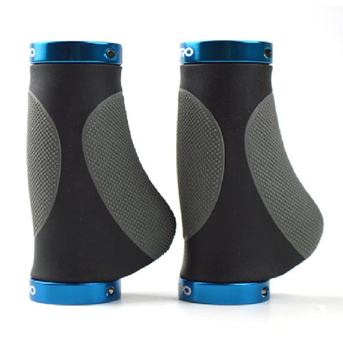 WEERAS Soft Rubber Bike Handlebar Grips - Ergonomic Mountain Bike Grips for MTB, Folding Bikes & Fixed Gear Bicycles - Non-Slip Cycling Replacement Parts (Blue, 92mm Pair) - Perfect for Commuting, Trail Riding & Urban Cycling