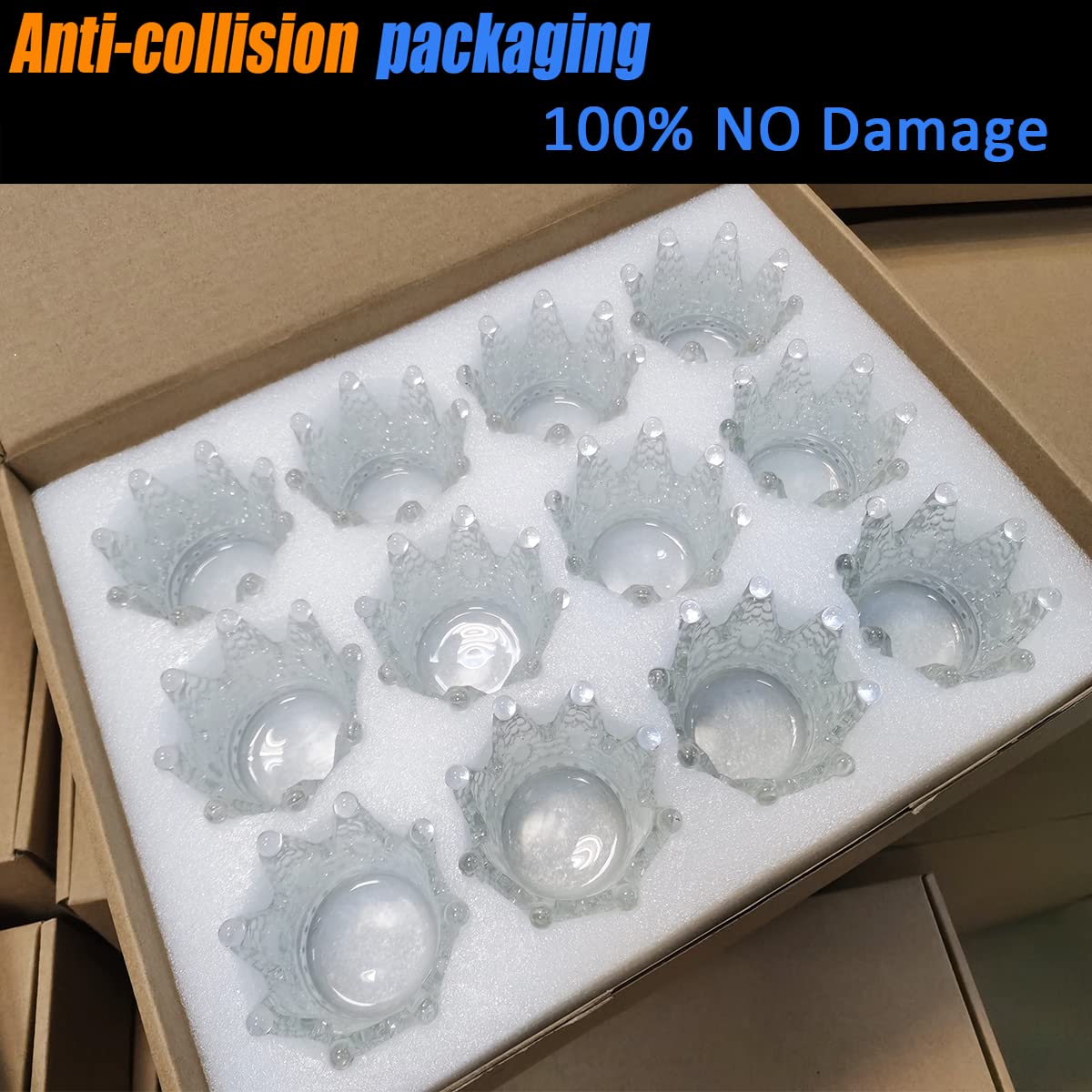 GOLDEAL 12-Piece Clear Glass Tealight Candle Holders Set - Elegant Votive Candle Holders for Weddings, Parties, Dinner Table Decor & Christmas Centerpieces - Perfect for Romantic Ambiance, Holiday Decor & Special Events