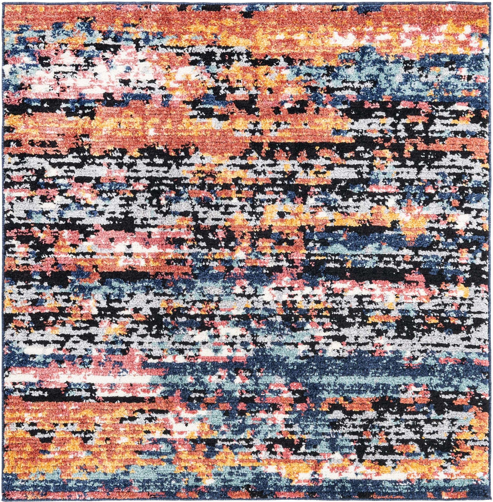 Premium 5x5 Ft Square Moroccan Tagine Collection Rug - Soft Medium-Pile Non-Slip Area Rug for Living Room, Bedroom, Dining Room | Perfect for Home Decor, Cozy Spaces & High-Traffic Areas