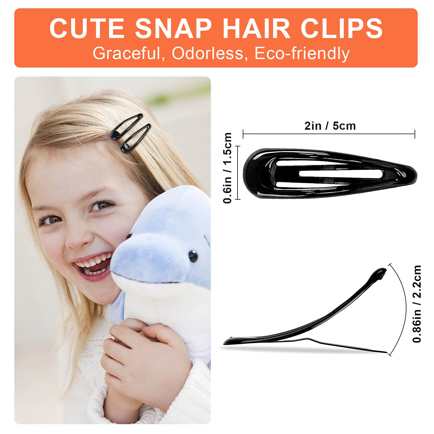 40Pcs Non-Slip Silicone Coated Hair Barrettes for Women & Girls - Metal Hair Clips with Drop Oil Protection - Perfect for School, Work, Parties and Daily Styling (Black)