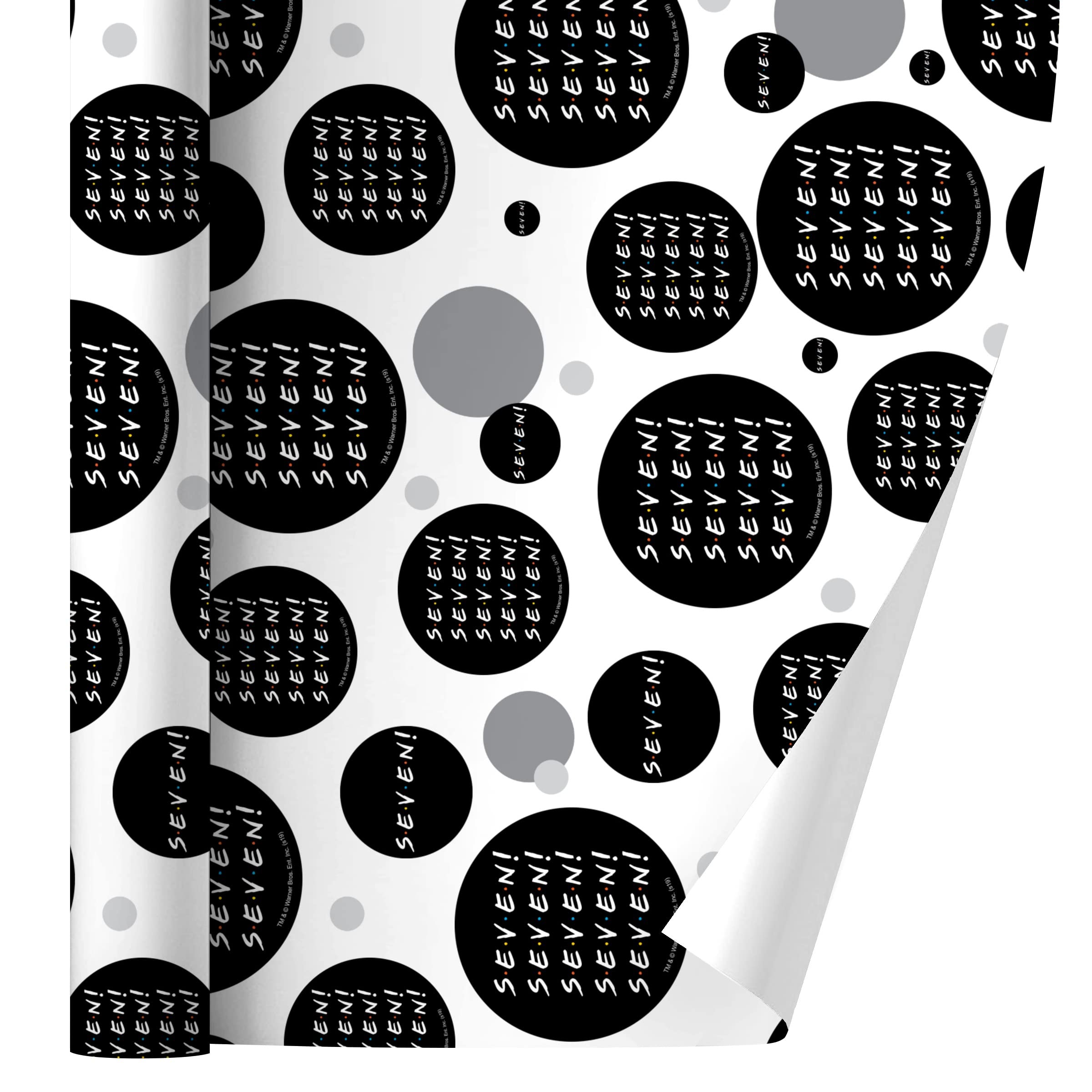 Friends TV Show Themed Gift Wrap Paper Roll - 7 Unique Designs for Birthday, Christmas & Party Presents - Perfect for Fans & Collectors