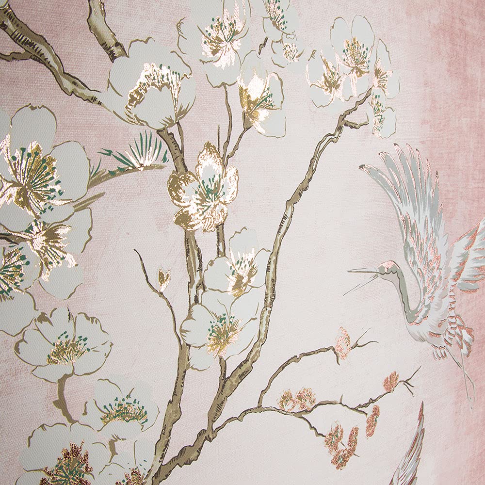 Elegant Pink Crane Canvas Wall Art for Living Room Decor - Perfect for Home, Office & Bedroom Aesthetic