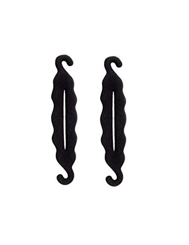 Supermarche Hair Donut Bun Maker - 2 Pack Large Black Magic Twist & Turn Styling Sponge for Women | Perfect for Updos, Ponytails & Everyday Hairstyles