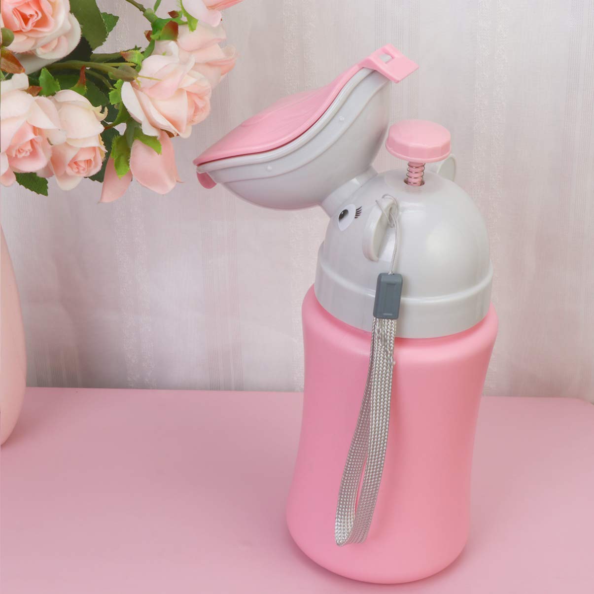 Portable Kids Urinal Bottle for Boys & Girls - Emergency Travel Toilet for Camping, Car Trips & Pee Training - Cute & Convenient On-the-Go Solution