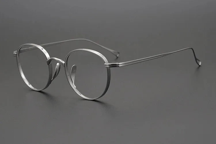 Aimee Unisex Full Rim Round Oval Titanium Eyeglasses 112113 - Lightweight & Durable Eyewear for Men & Women - Perfect for Reading, Work, and Everyday Use