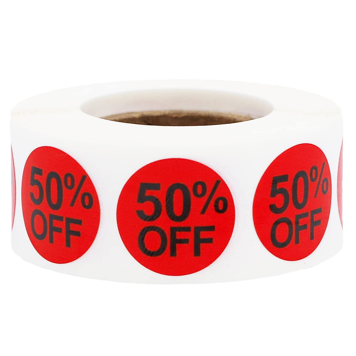 500 Labels per Roll, 3/4 Inch Round Stickers - Easy Peel, No Residue, Apparel-Safe Adhesive | Semi-Gloss Material for Retail Clearance & Discount Sales | Perfect for Pricing, Organizing & Product Tagging