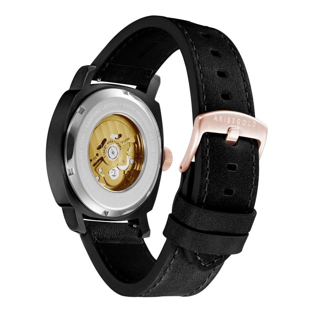 ARIES GOLD VANGUARD G 9025 BKRG GNRG Green Dial Men's Watch - Luxury Stainless Steel Chronograph for Business & Casual Wear