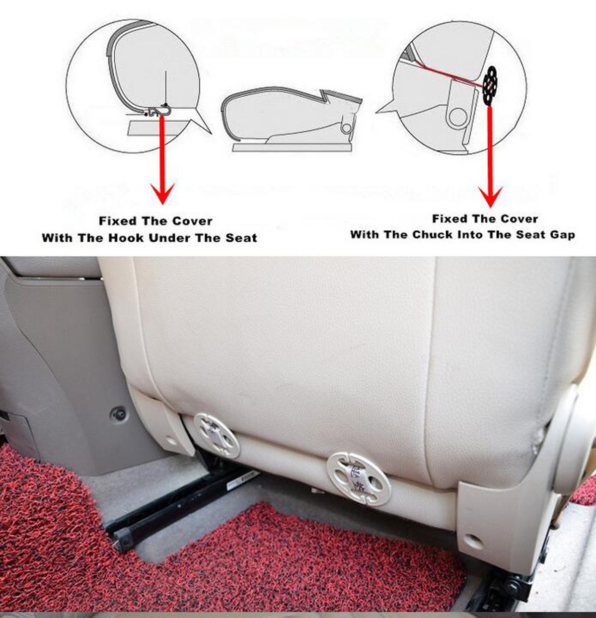 2 PCS Universal PU Leather Car Seat Covers - Black Car Interior Accessories & Seat Protectors for Enhanced Comfort & Style in Daily Driving
