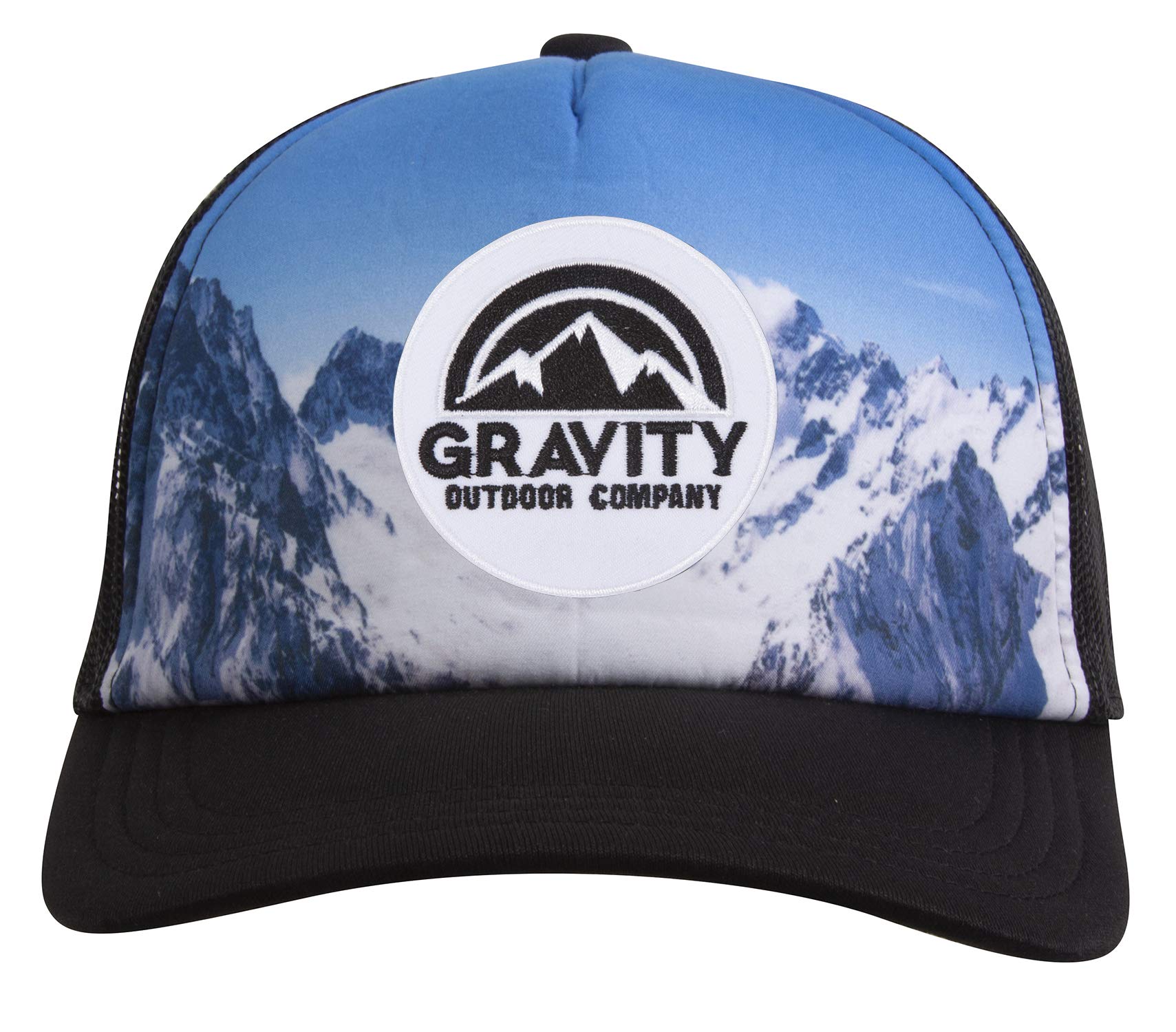 Gravity Outdoor Photo Real Trucker Hat with Patch - Durable, Stylish Cap for Hiking, Camping & Outdoor Adventures