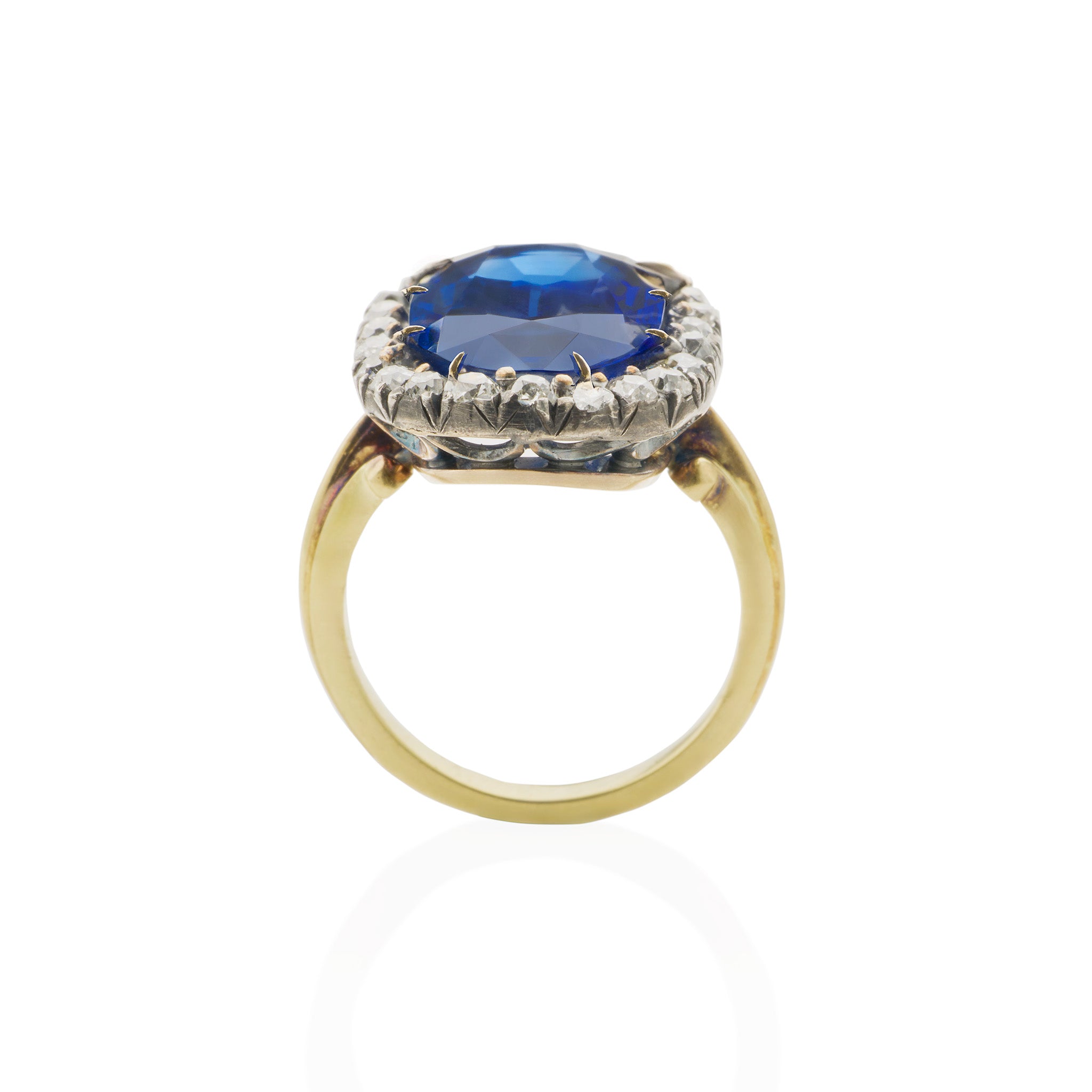 Vintage AGL Burma No Heat Sapphire & Diamond Ring – Elegant Jewelry for Weddings, Anniversaries & Special Occasions