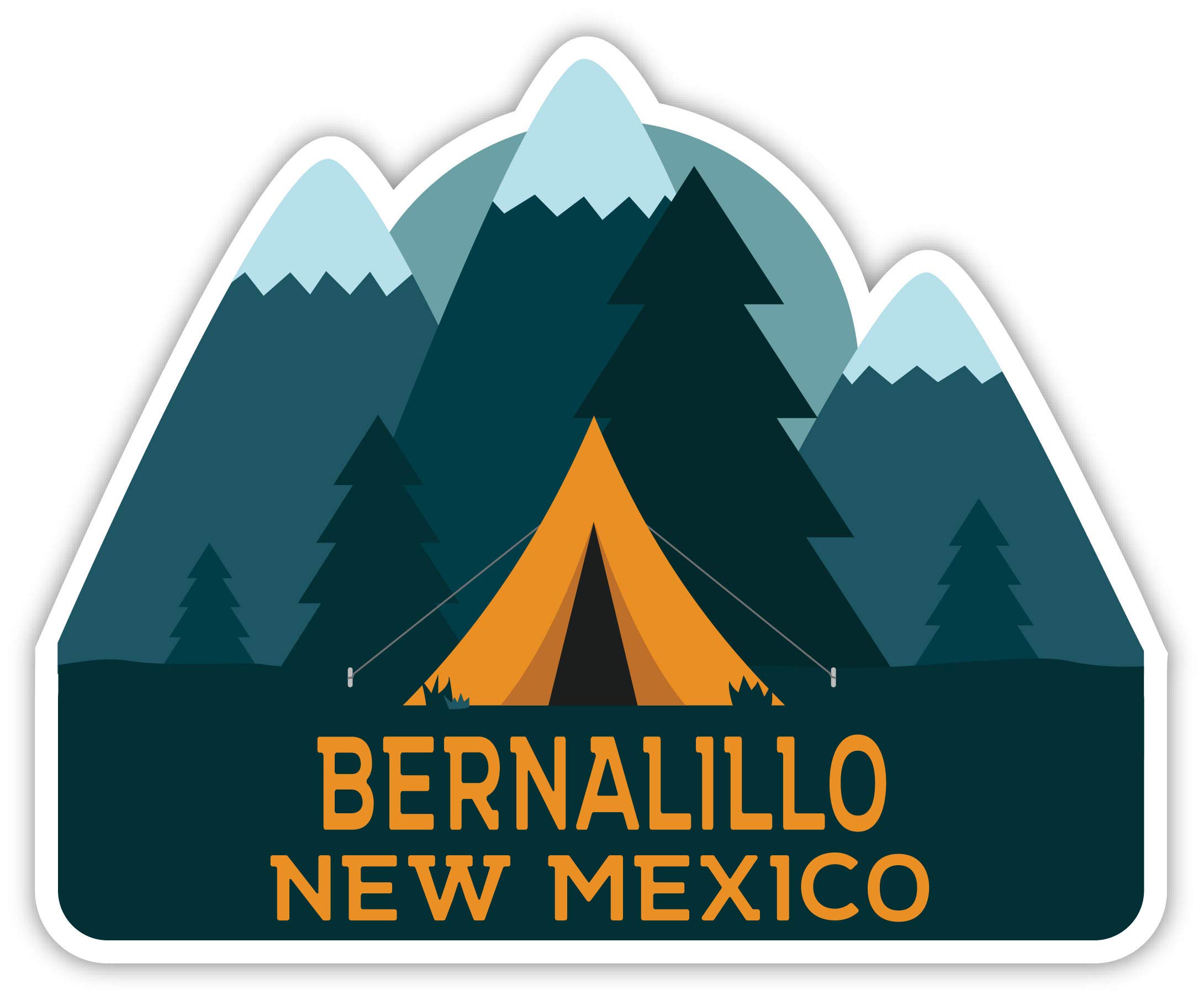 Bernalillo New Mexico Souvenir Vinyl Decal Sticker - 4 Inch Camping Tent Design - Perfect for Laptops, Water Bottles & Outdoor Gear
