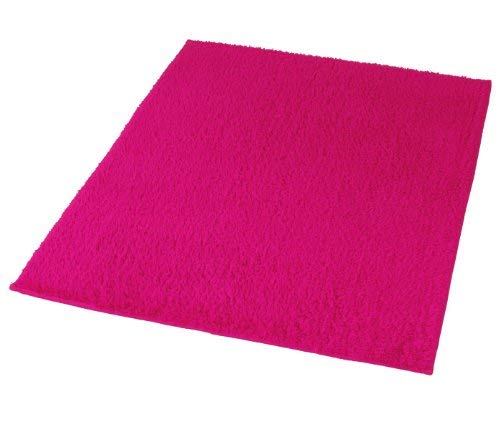 Eco-Friendly Non-Slip Cotton Bath Mat - Soft Absorbent Bathroom Rug for Shower & Tub (27.6x47.2 Inches, Dark Pink) - Perfect for Bathroom Safety & Comfort, Ideal for Kids & Elderly Use