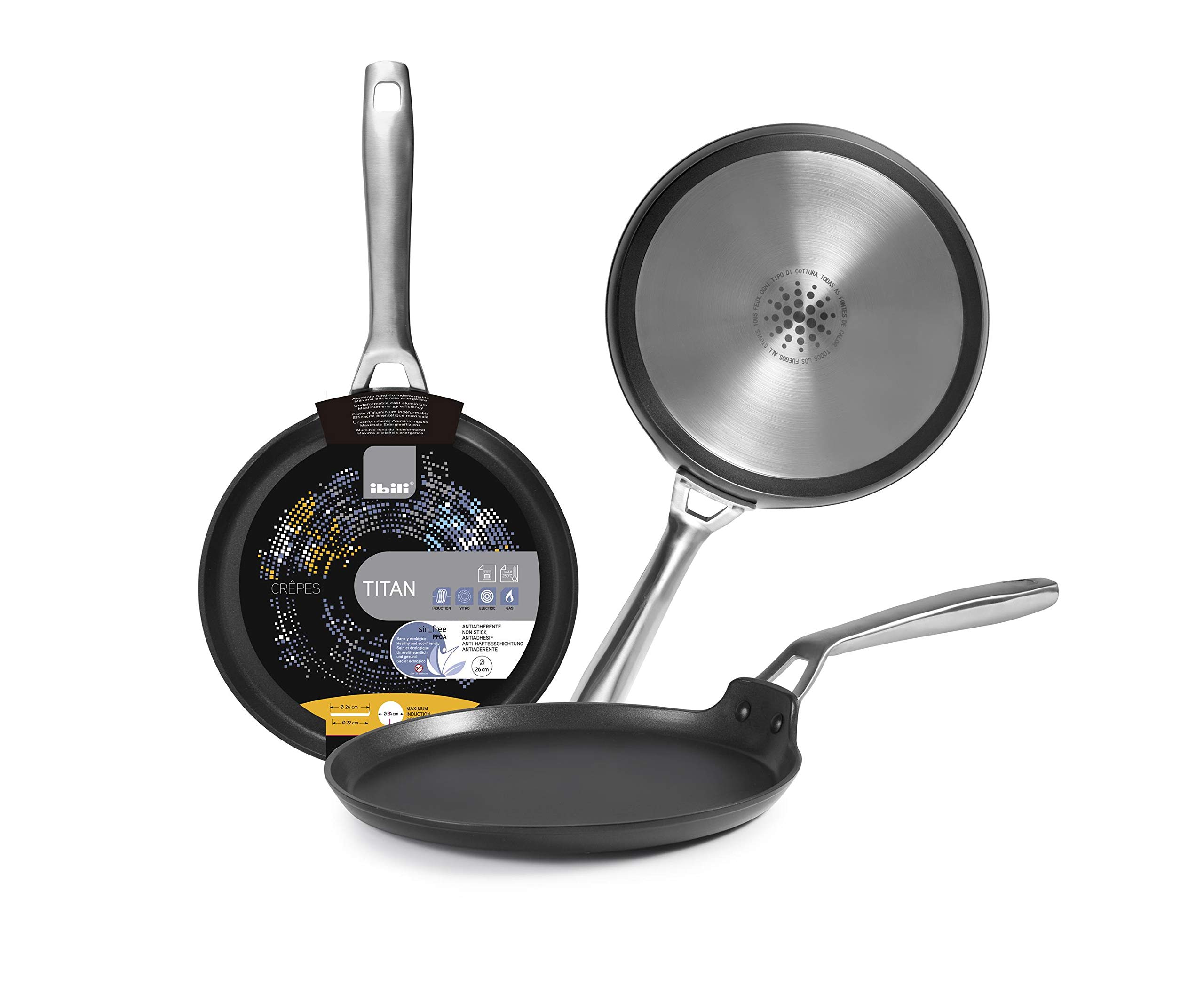 IBILI Nonstick Frying Pan - 10 Inch Skillet for Eggs, Pancakes & Stir Fry | PFOA-Free Ceramic Coating | Oven & Dishwasher Safe | Perfect for Home Cooking & Camping