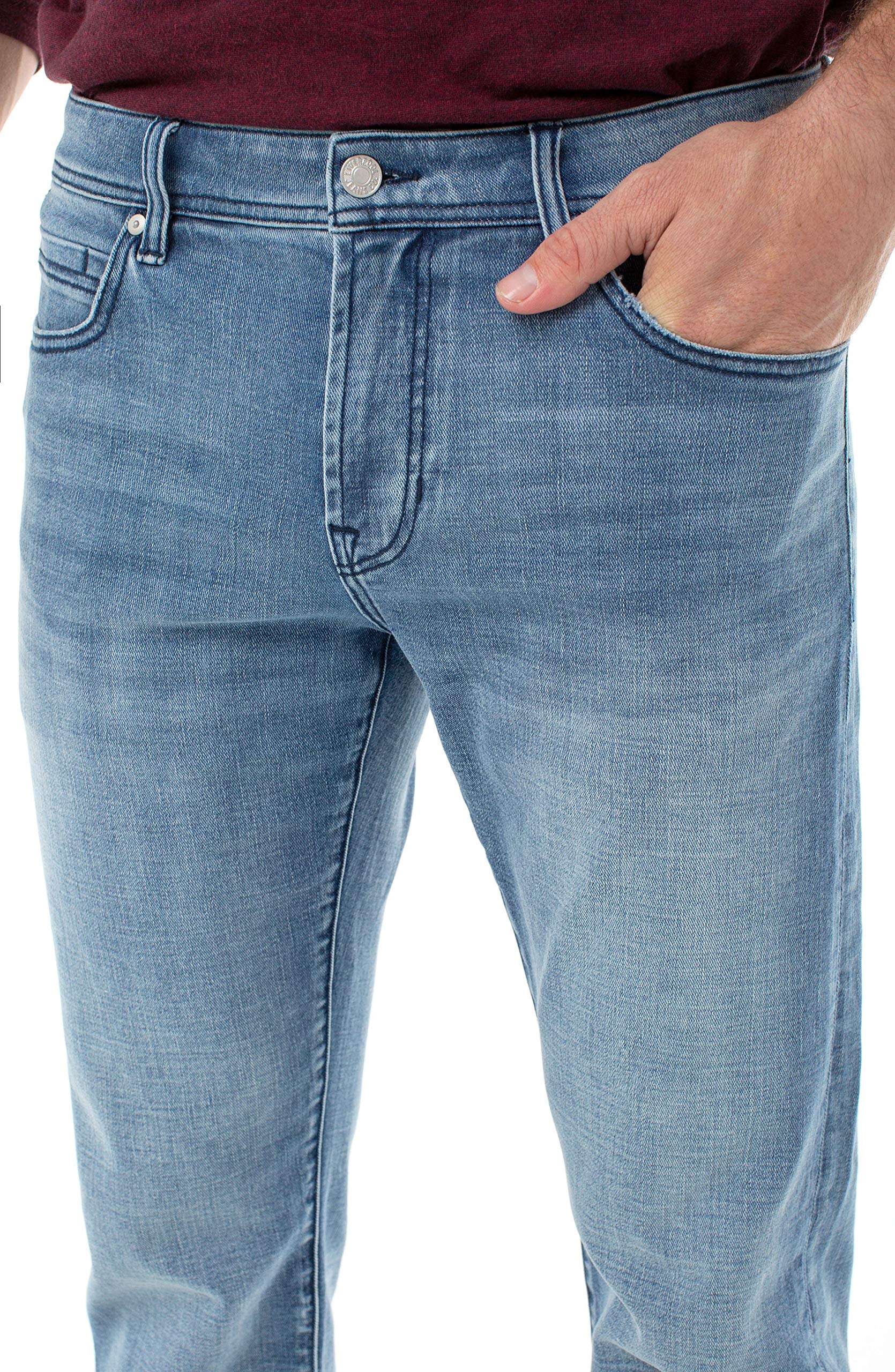 Liverpool Men's Regent Relaxed Straight Fit Jeans - Comfortable Casual Denim Pants for Everyday Wear, Work & Weekend Outings