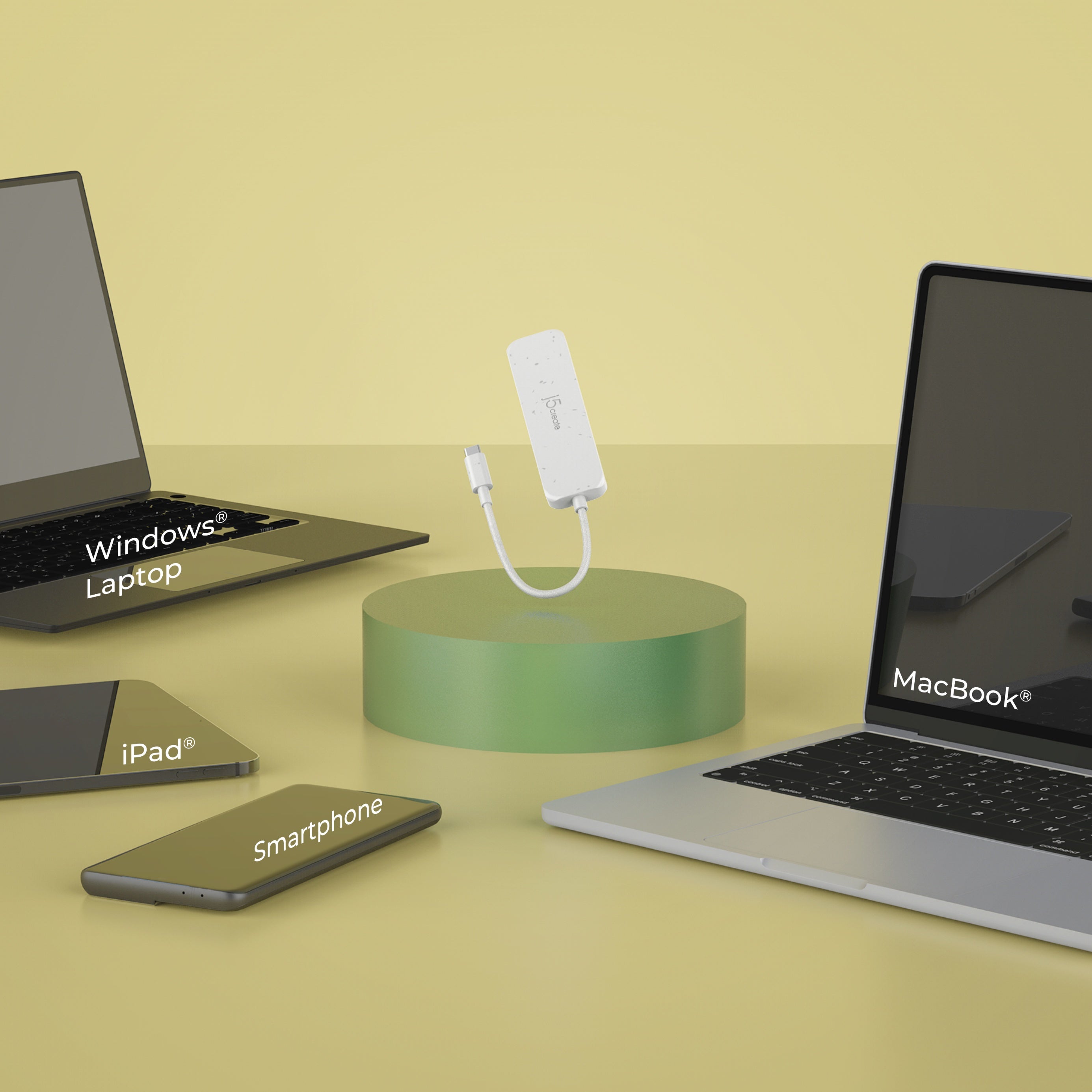 Eco-Friendly USB C to 4 Port USB 3.1 Gen 2 Hub - High Speed Data Transfer for Laptop, MacBook, PC - Perfect for Home Office, Gaming & Travel Accessories