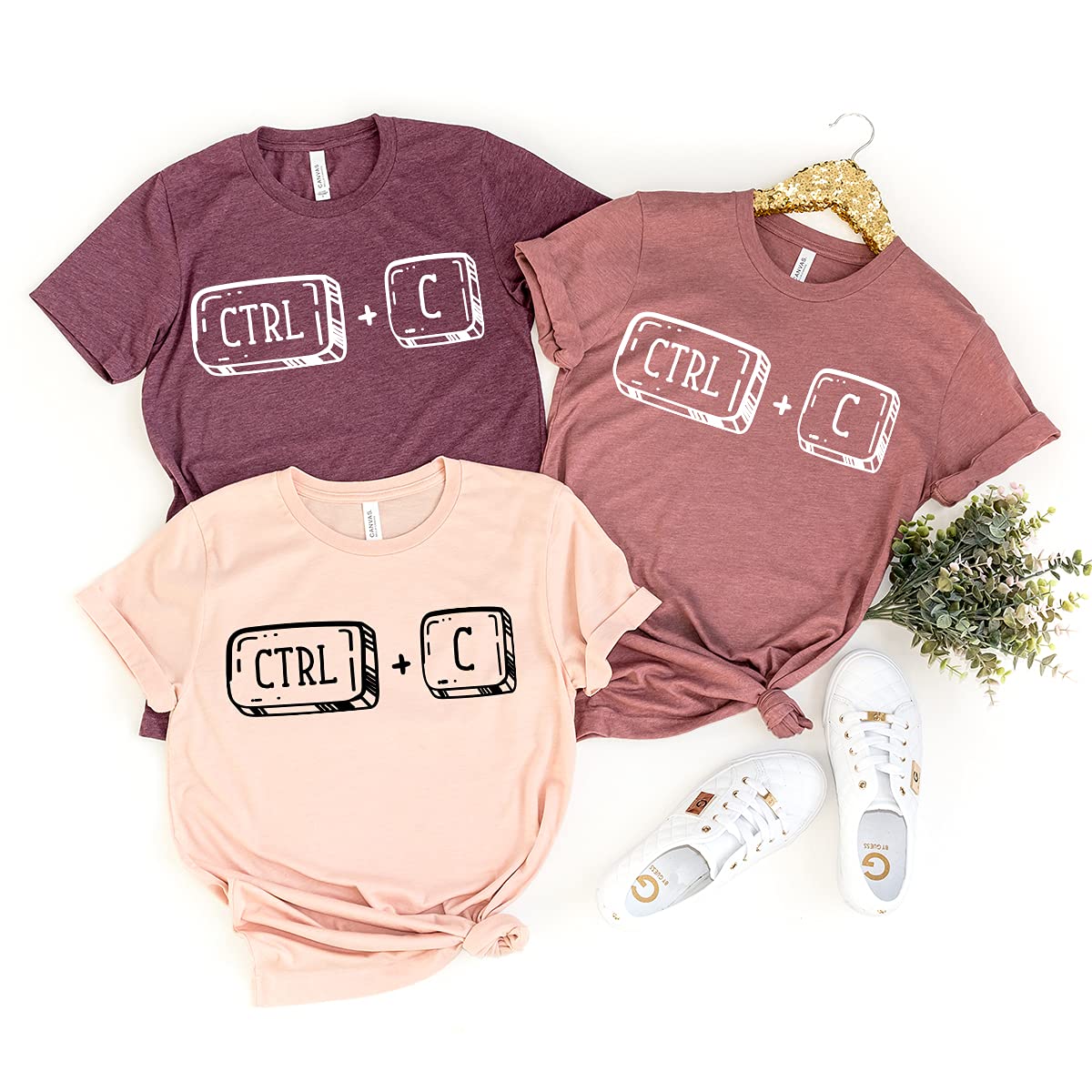 Ctrl C Ctrl V Funny Matching Family T-Shirts - Dad & Mom & Me Tees for Couples & Kids | Perfect for Family Reunions, Photo Shoots & Casual Outings