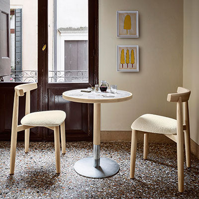 Round Cafe Table for Outdoor & Indoor Use - Briscola Style Dining Table - Perfect for Patio, Garden, Coffee Shops & Restaurants